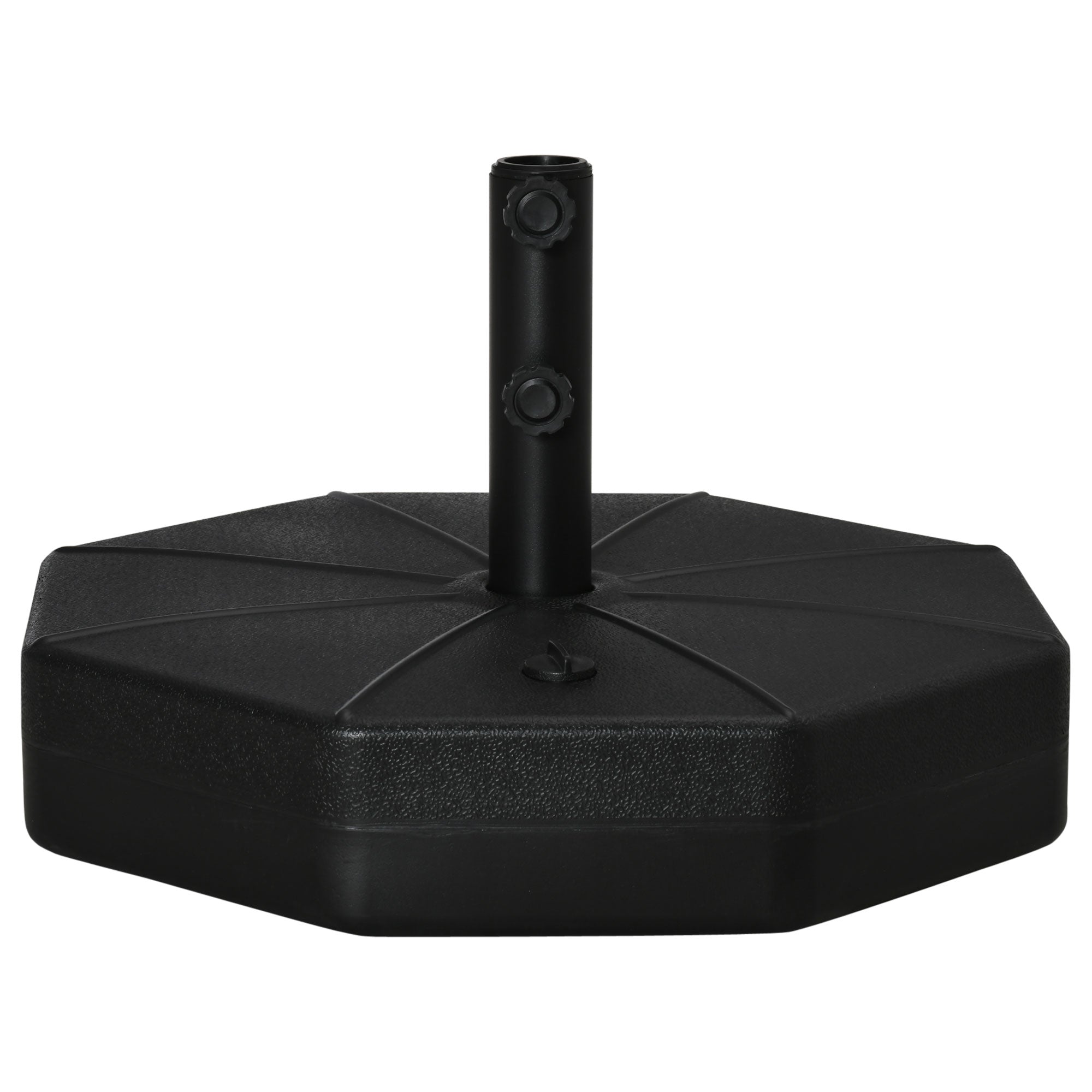 Umbrella Stand up to 40kg Fillable Umbrella Stand Octagonal Umbrella Holder, Umbrella Weight, Stand for Umbrella 38/48mm Pole Diameter, for Balcony, Terrace, Garden, Black