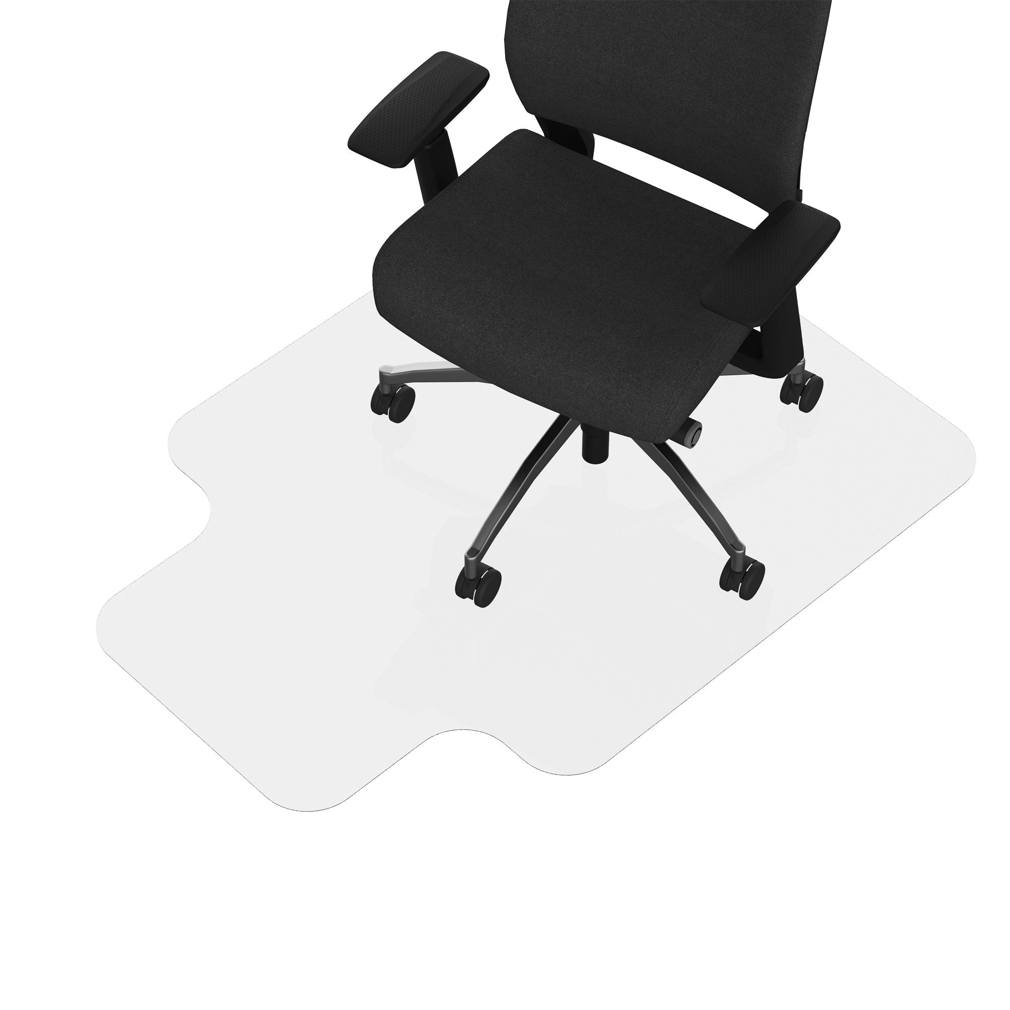 HOMCOM Bürostuhlmatte 90x120cm Teppichboden-Schutzmatte (konvex, rutschfeste Spikes)