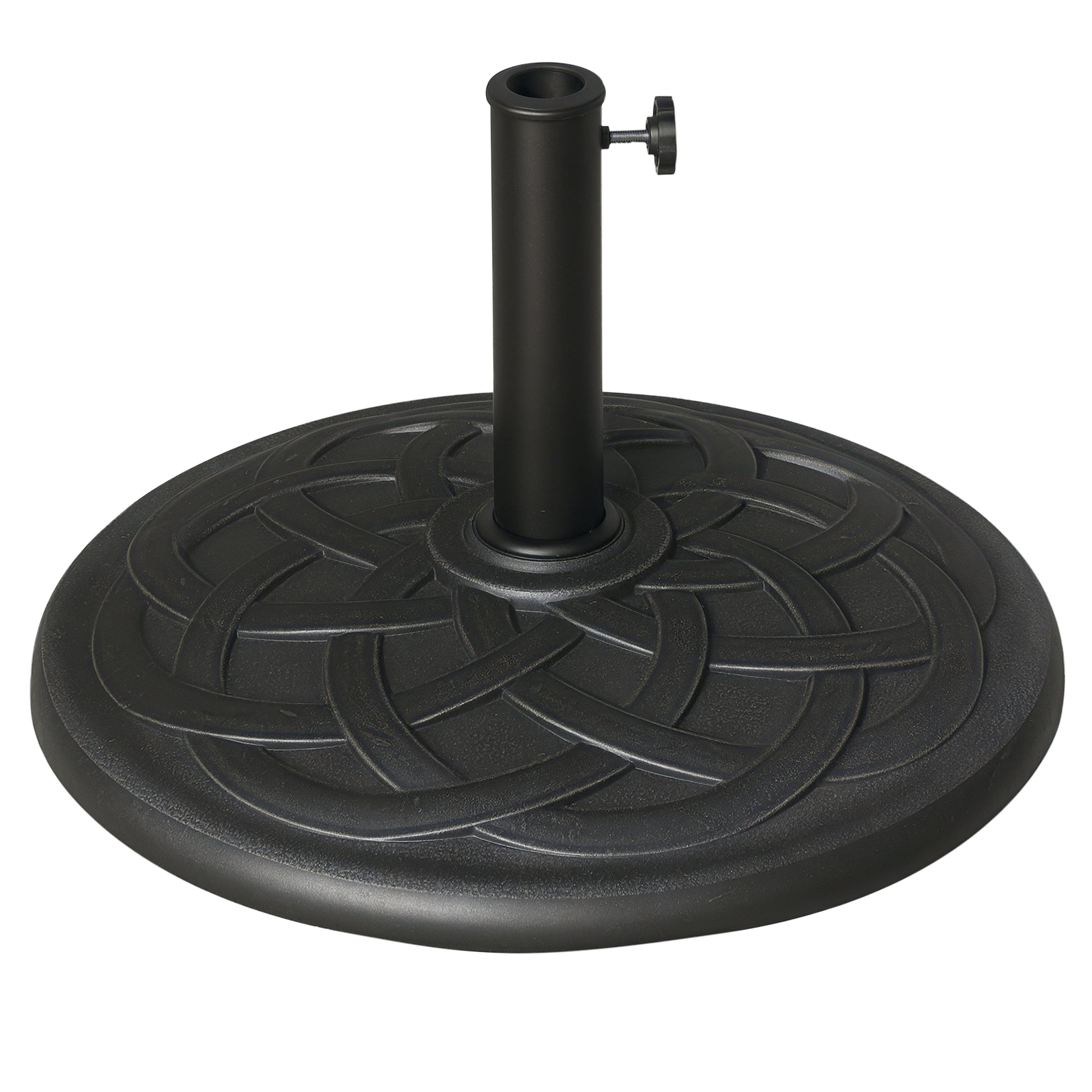 Outsunny Jardinsäin Basis Net Gewiicht 19 kg Parasol Ständer, passend fir 38mm/48mm Mast, Resin fir Außen Terass Patio Ø54.5x34 cm Brons
