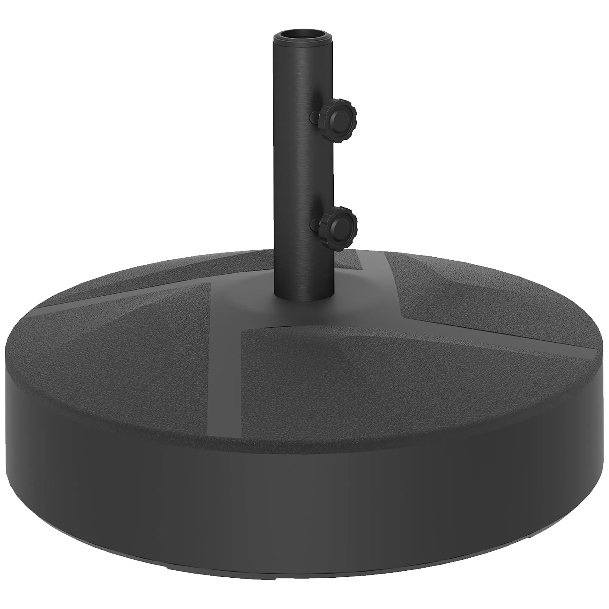 Umbrella Stand up to 30 kg fillable Umbrella Stand Round Umbrella Holder, Umbrella Weight, Stand for Umbrella 36/38/48mm Pole Diameter, for Balcony, Terrace, Garden, Black