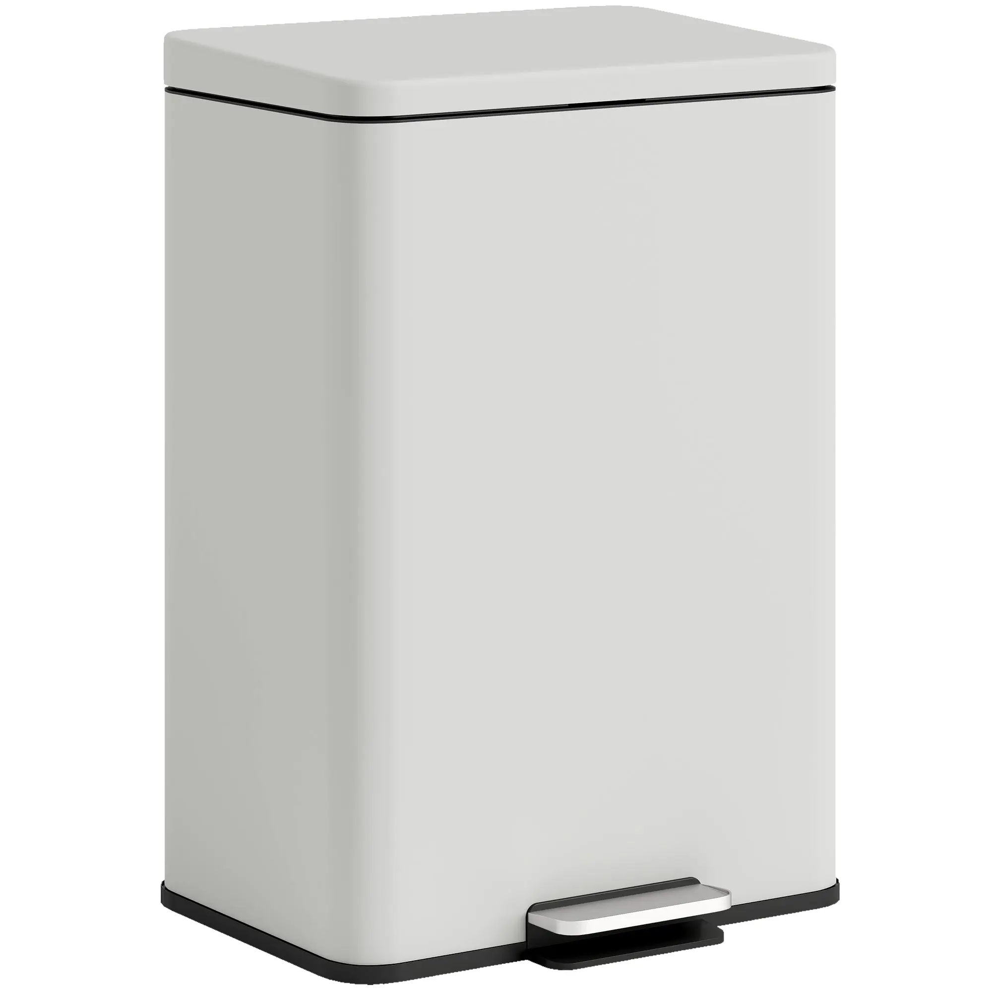 20 L Kitchen Trash Can — Step Bin with Soft-Close Metal Lid, Removable Inner Bucket, Fingerprint-Resistant, Cream