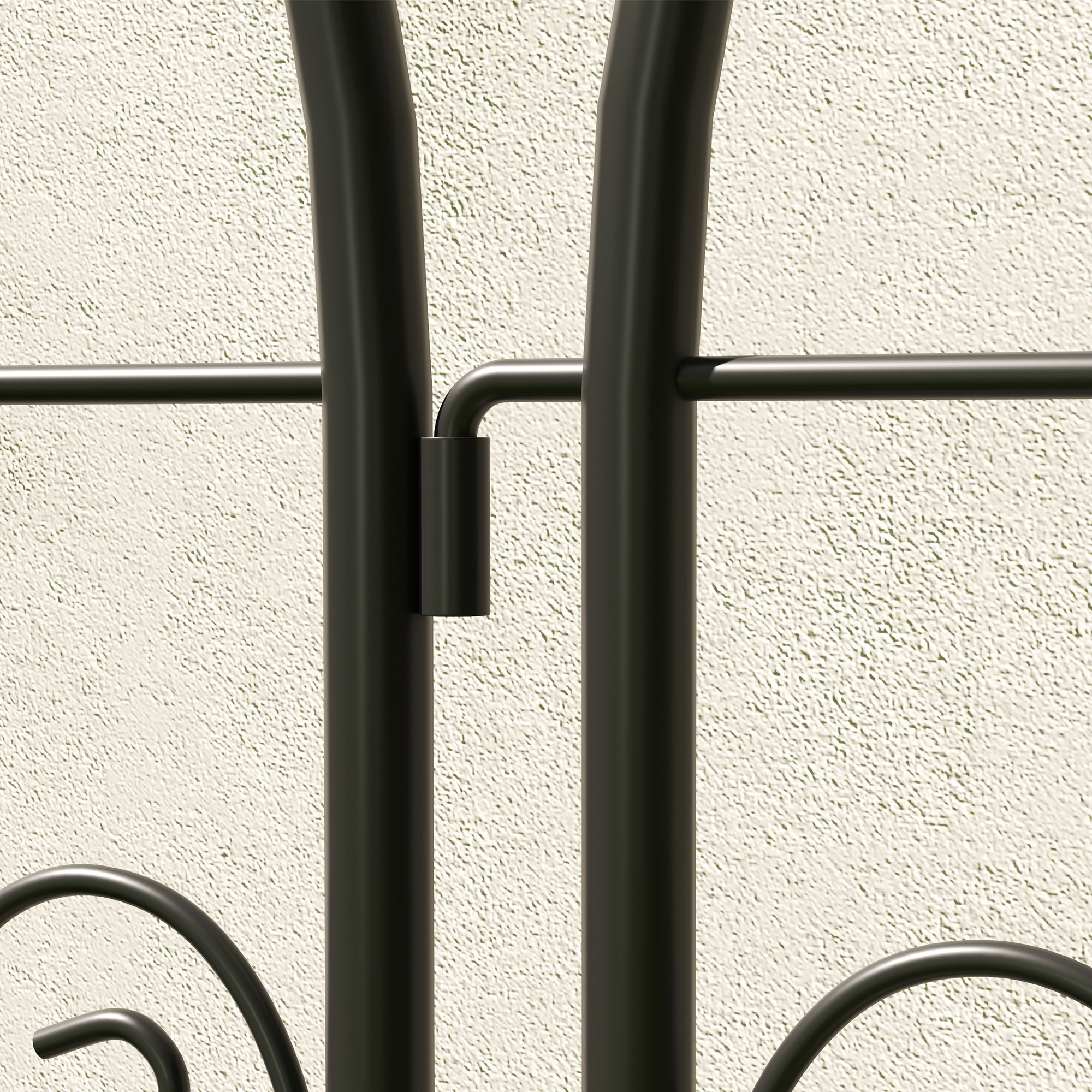 Plant Support with Birds, 2-Pack, Garden Trellis for Vegetables, Vines, Flowers, Made of Metal, 50 x 180 cm, Black