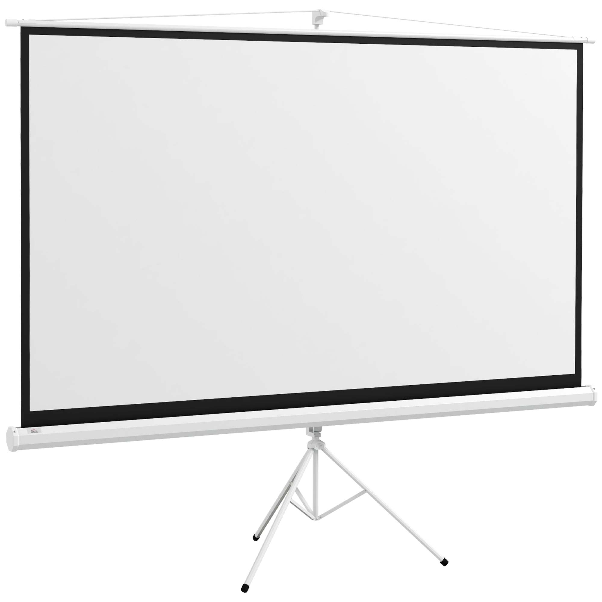 HOMCOM 100 Zoll Projektionsleinwand mit höhenverstellbarem Stativ, 4K HD 16:9 Screen ideal für Heimkino, Innen- und Außenfilme