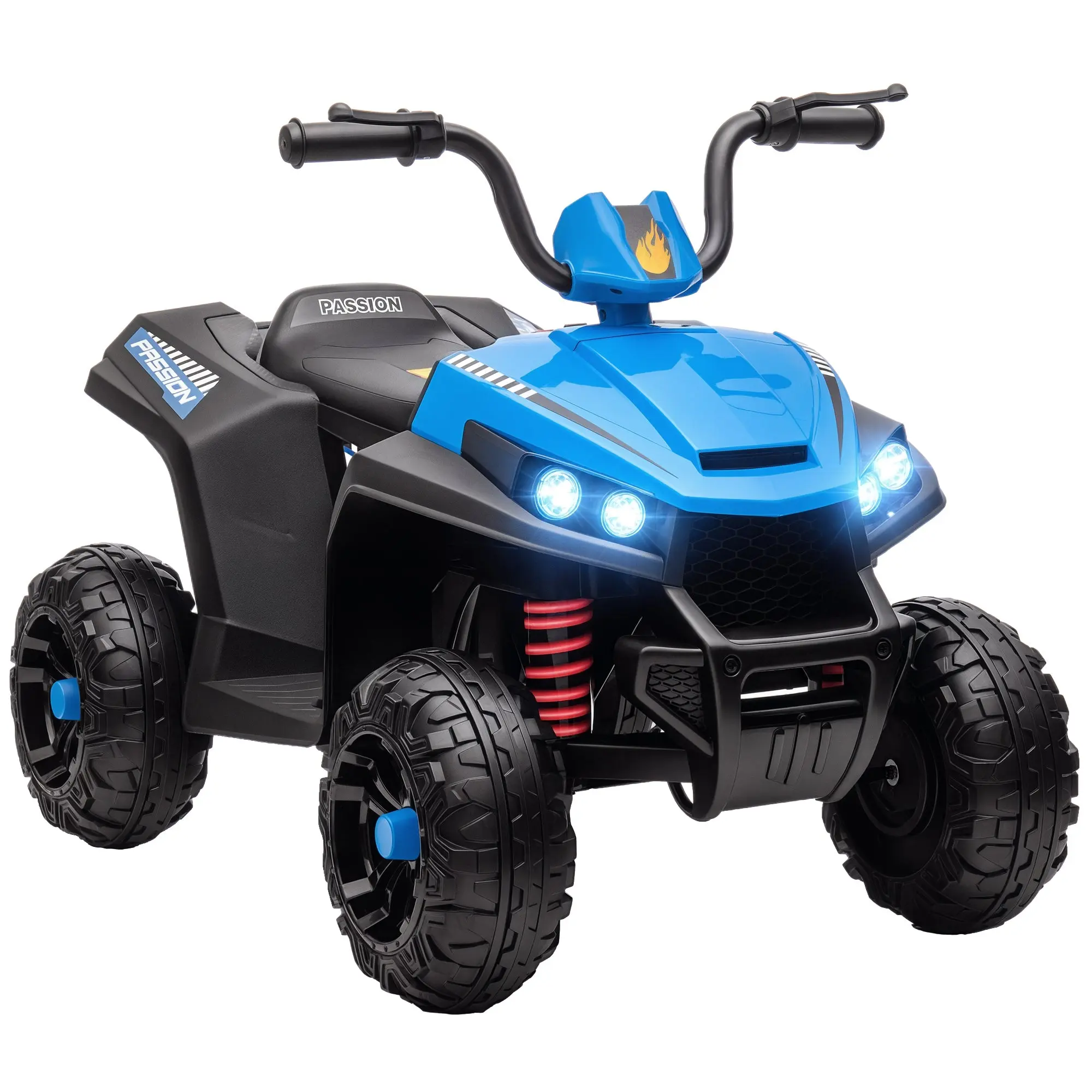 Electric Quad for Kids 12V Children's Quad with 4-Wheel Suspension, MP3 Music Player, Kids Vehicle with Headlights, Forward and Reverse Gear, for 3-5 Years Old Kids, 5 km/h, Metal, Blue