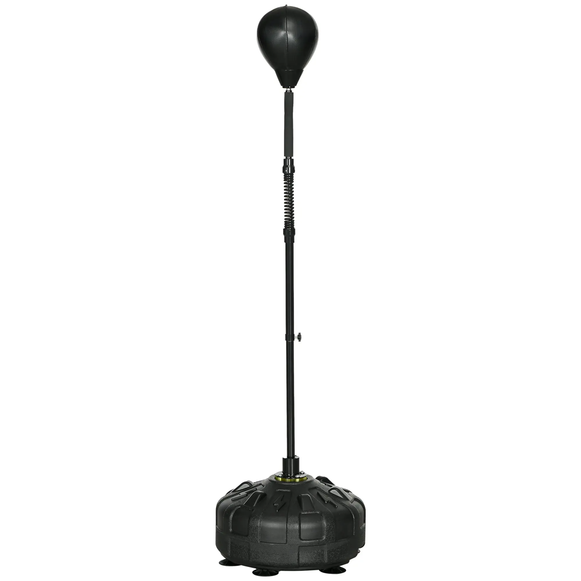 SPORTNOW Punching Ball, 145-180 cm Height Adjustable Free Standing Boxing Bag Trainer with Suction Cup, Stand Boxing Ball, Speed Ball for Exercise, Training, Synthetic Leather, Black