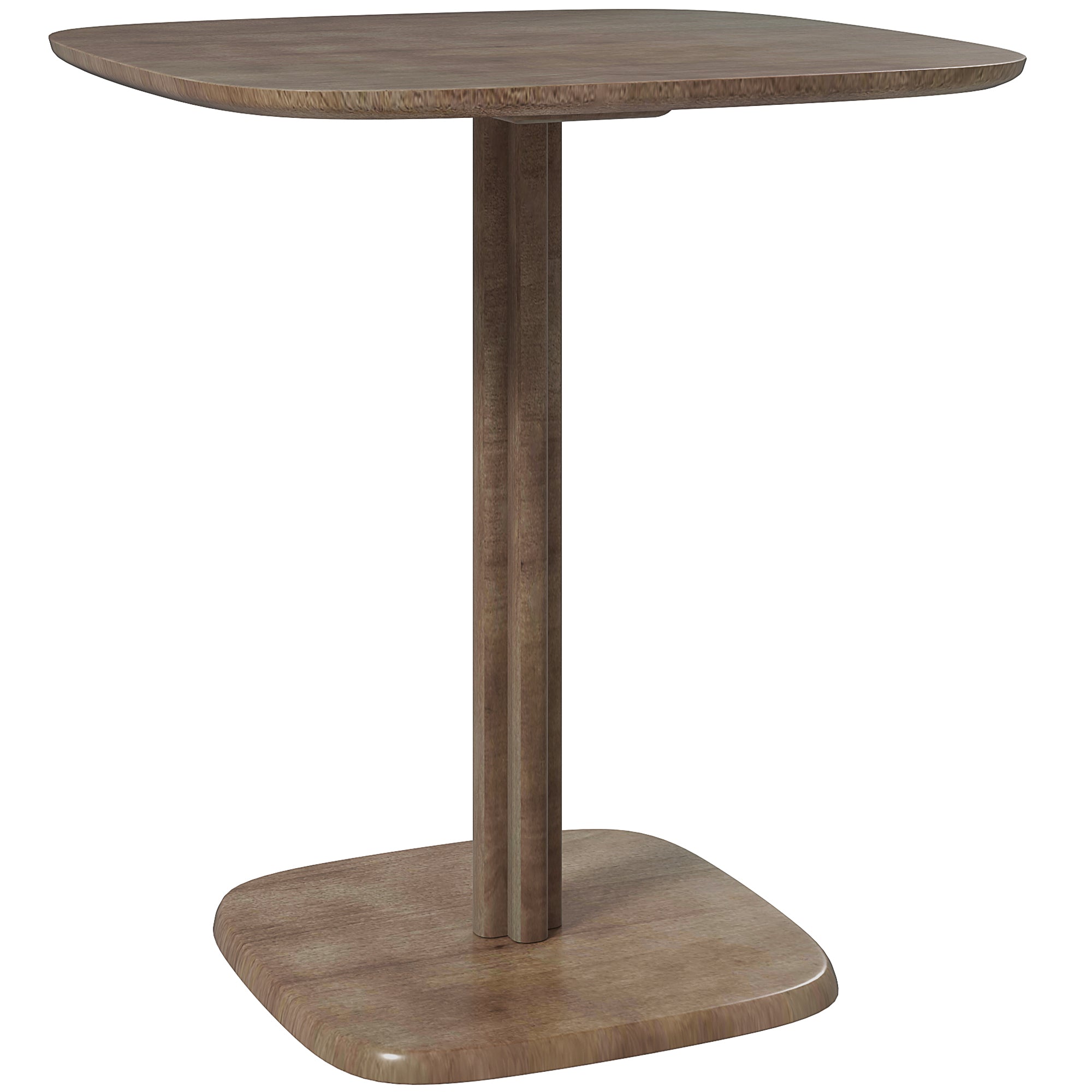 Dining Table for 4 persons modern style kitchen table with wood grain top, 70 x 70 cm, brown