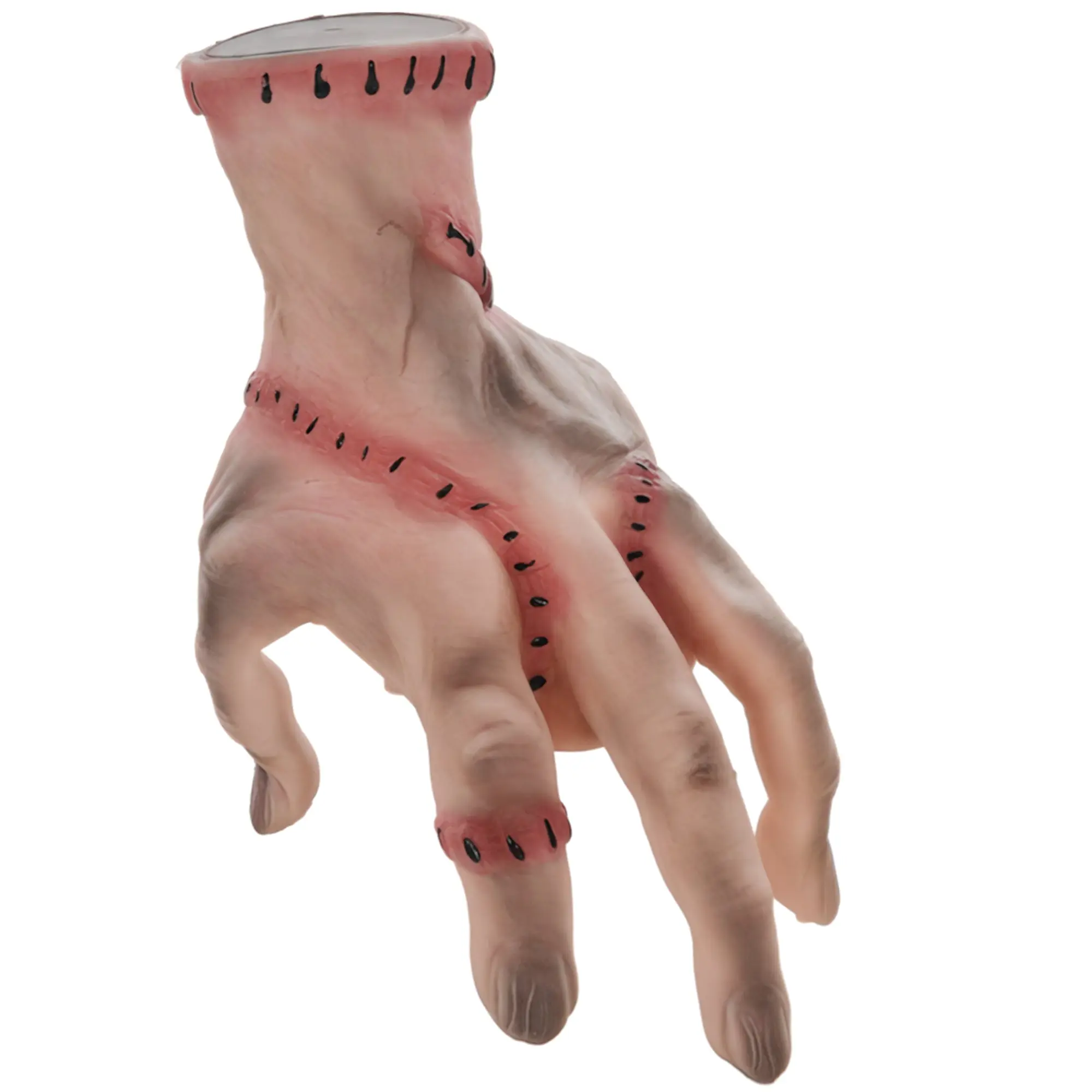 21cm Halloween Decoration Realistic Scarred Hand with Action and Sound Function, Horror Props Decorations, Suitable for Halloween and Cosplay