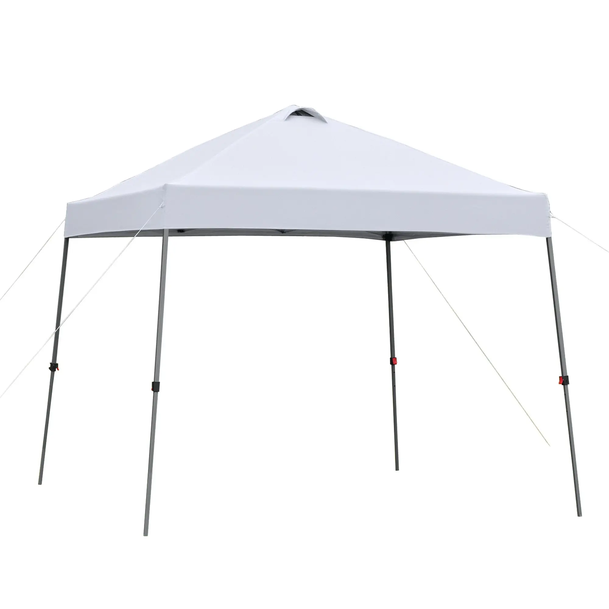 3x3m Folding Gazebo Garden Canopy with Wheeled Carry Bag Waterproof Steel Frame Outdoor Gazebo for Parties Camping White