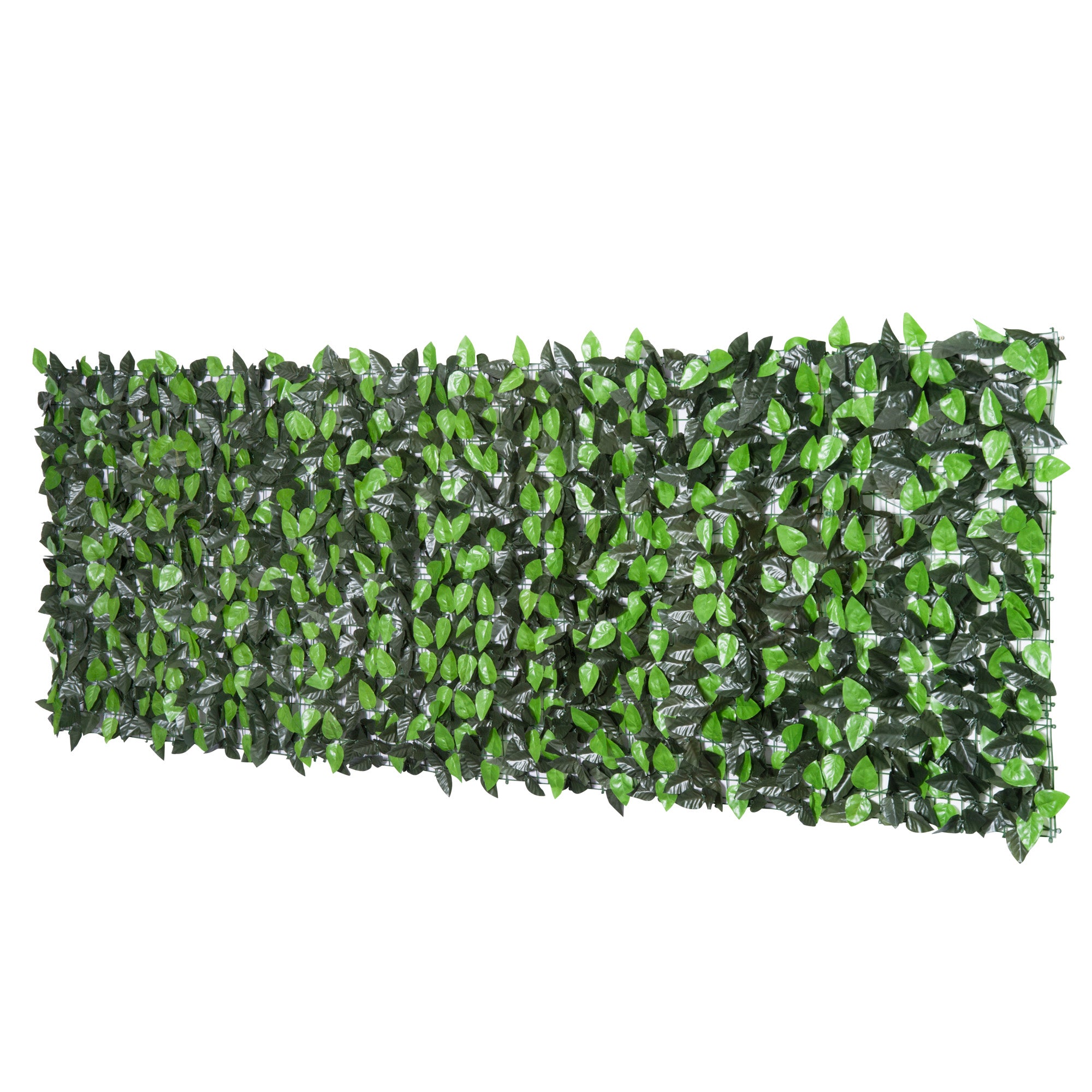 Écran de Protection en Feuillage Artificiel Outsunny, Écran de Vie Privée Protégé UV, Écran de Balcon Vert, Écran de Clôture avec Feuilles, Clôture Artificielle, Mur Artificiel 300 x 100 cm pour Maria