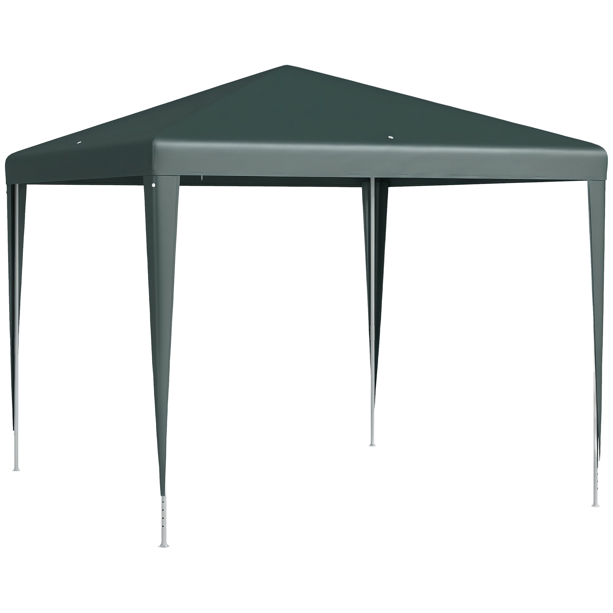 Outsunny Gazebo 2,7x2,7m Rektangulær Vandafvisende Stabil Vinterisoleret Gazebo Festtelt Have Telt Have Gazebo Markise til Campinghave, Mørkegrøn