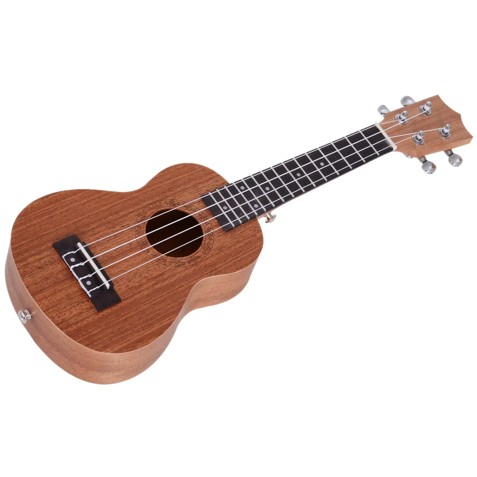 21-Inch Soprano Ukulele for Beginners Hawaiian Concert Ukulele Aquila Nylon Strings Wood Material 53x17.5x6.2 cm