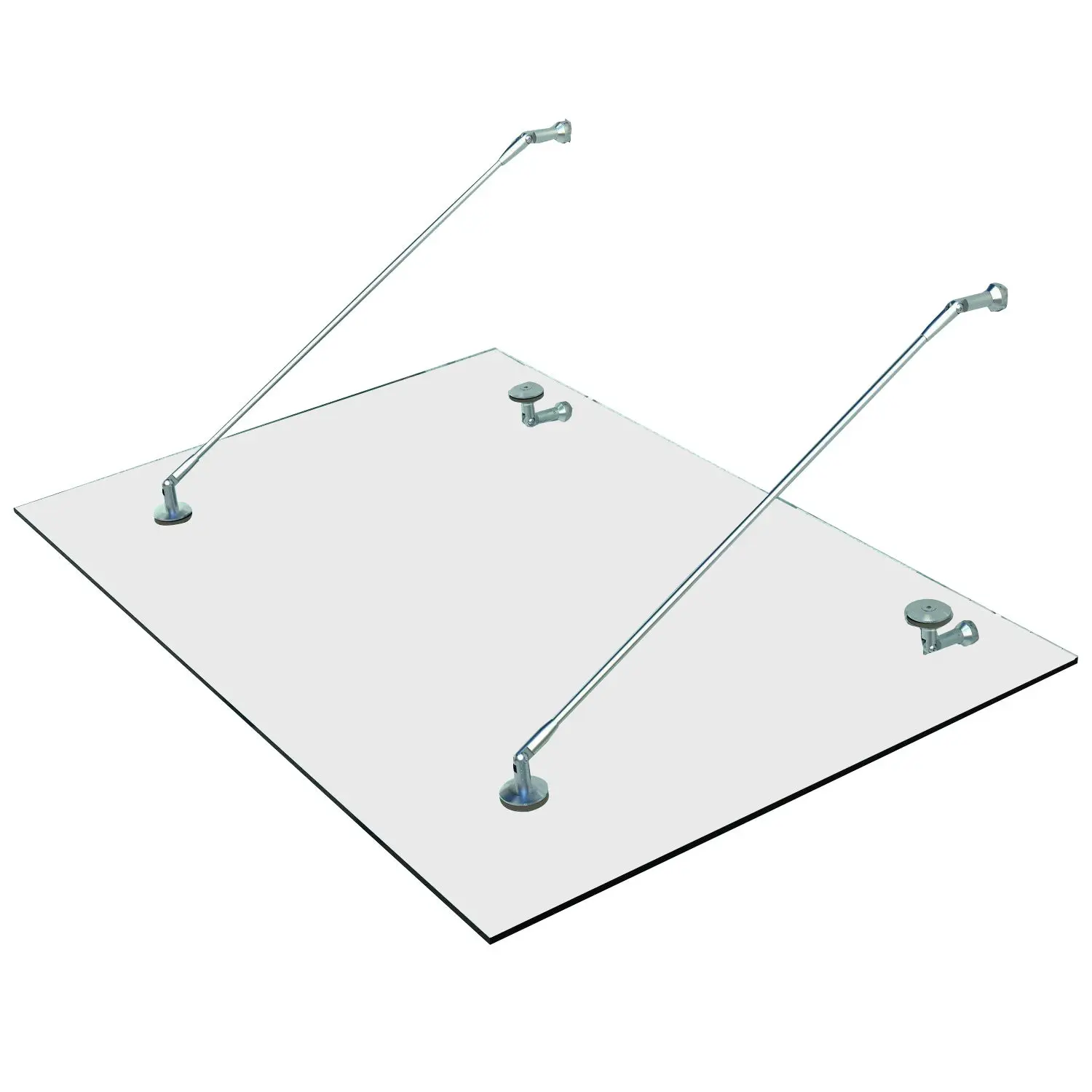 Canopy Glass Canopy Door Canopy, Tempered Glass, 304 Stainless Steel Clear Glass 150 x 90 cm