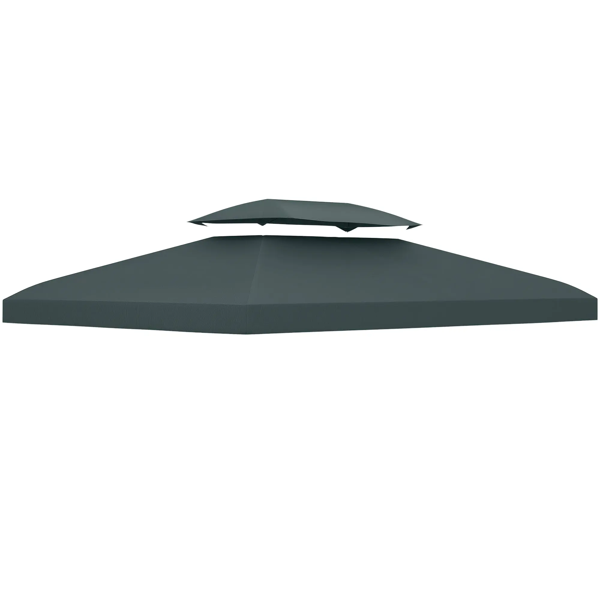 Replacement Roof for Metal Pavilion 3x4m Water-Resistant Pavilion Roof with Double Roof, Replacement Cover for Garden Pavilion Party Tent Gazebo Polyester Charcoal Gray