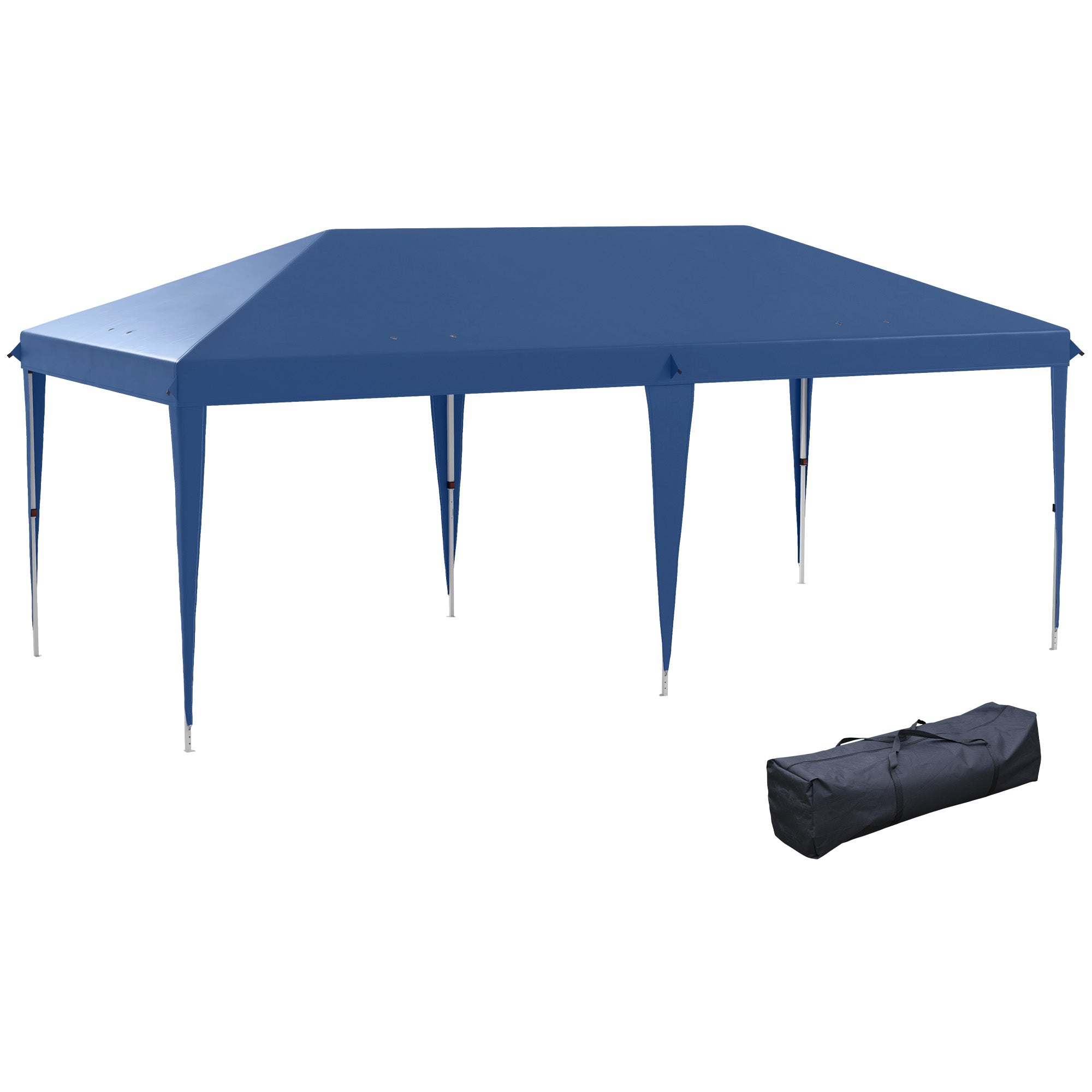 Tonnelle Pliante Outsunny 6x3 m Avec Auvent Résistant aux UV et Sac de Transport pour Campings et Fêtes