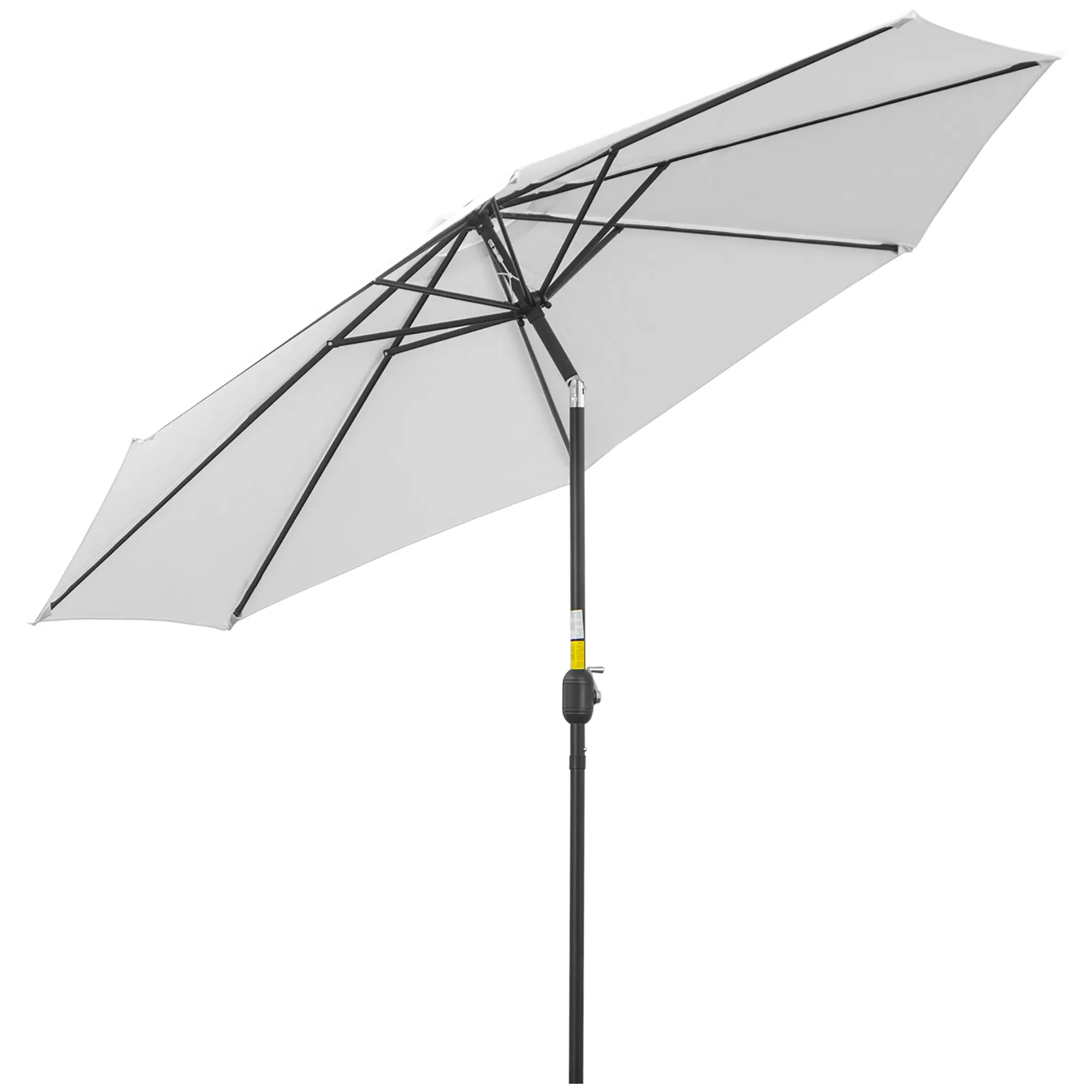 Garden Umbrella ?295x250 cm with Crank Outdoor Parasol with Tilt Mechanism and Detachable Metal Pole for Patio Pool Terrace White