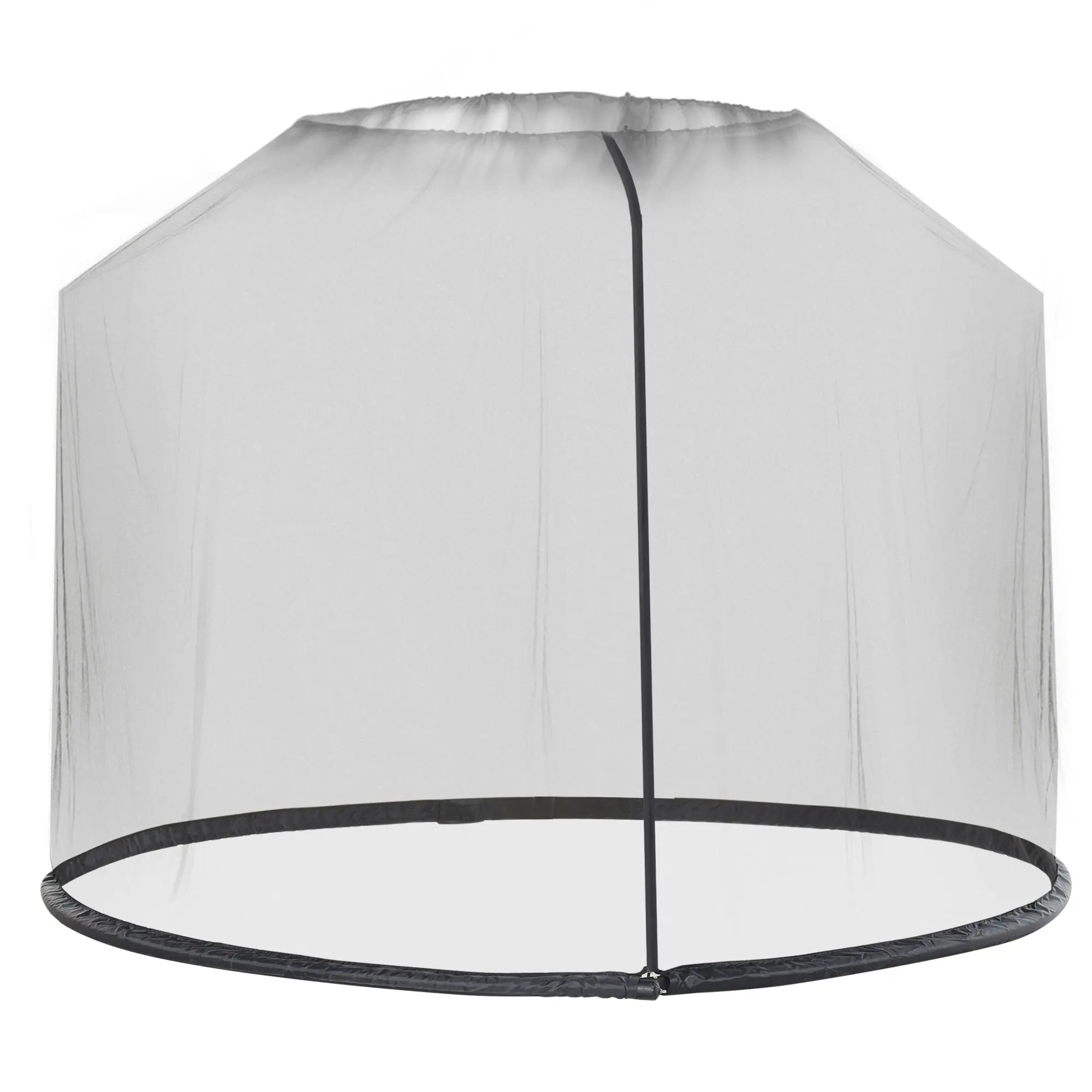 Mosquito Net for Parasols 300 cm Insect Net with Zipper Fly Screen Umbrella Mosquito Net Insect Protection for Outdoor Garden Terraces, Black