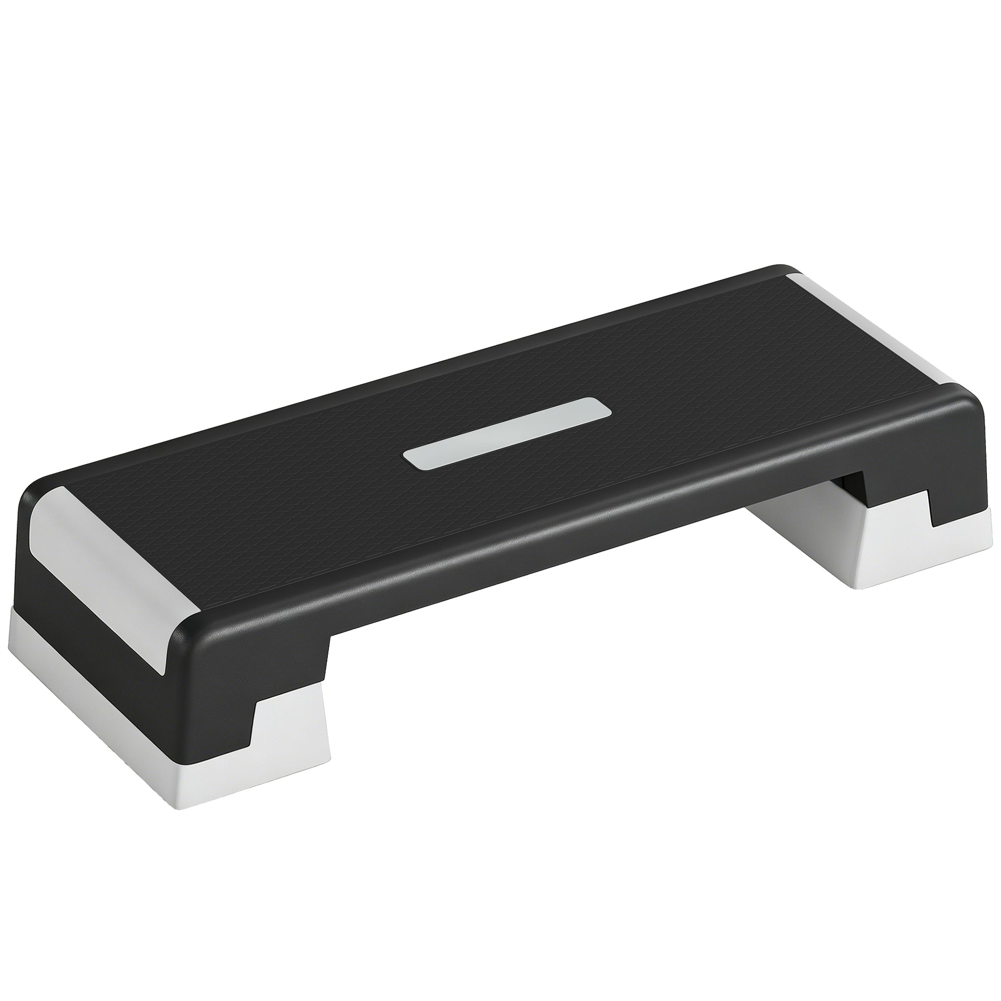 SPORTNOW Aerobic-Stepper – 3-fach verstellbar (15/20/25 cm), rutschfest, belastbar bis 250 kg – kompakter schwarzer Fitness-Step für Zuhause