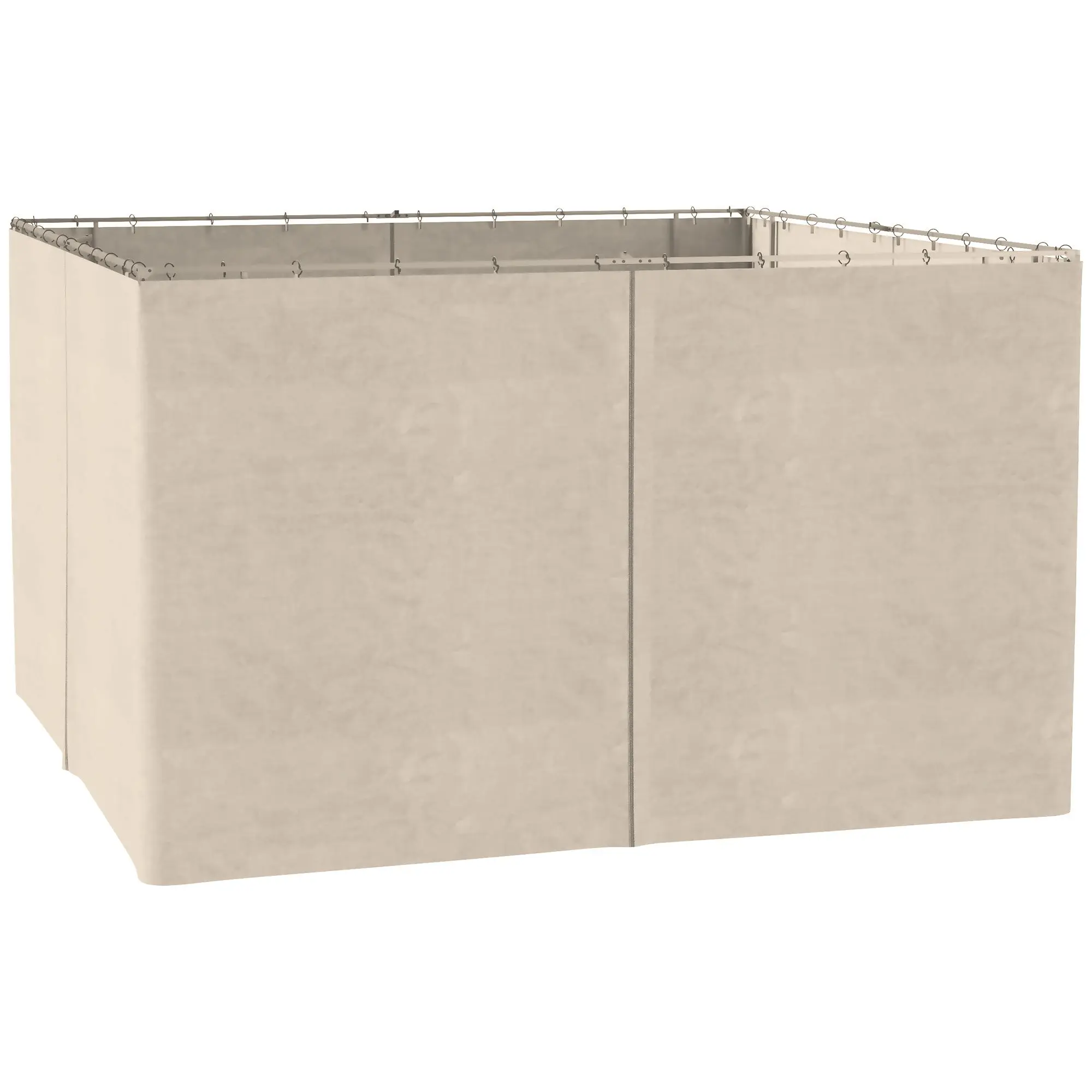 Side Wall 4-Piece Set for 3x4m Pavilion Side Walls with Hooks 352 x 205 cm Waterproof Stable Winterproof Side Panel Sides for Party Tent Garden Pavilion Beige
