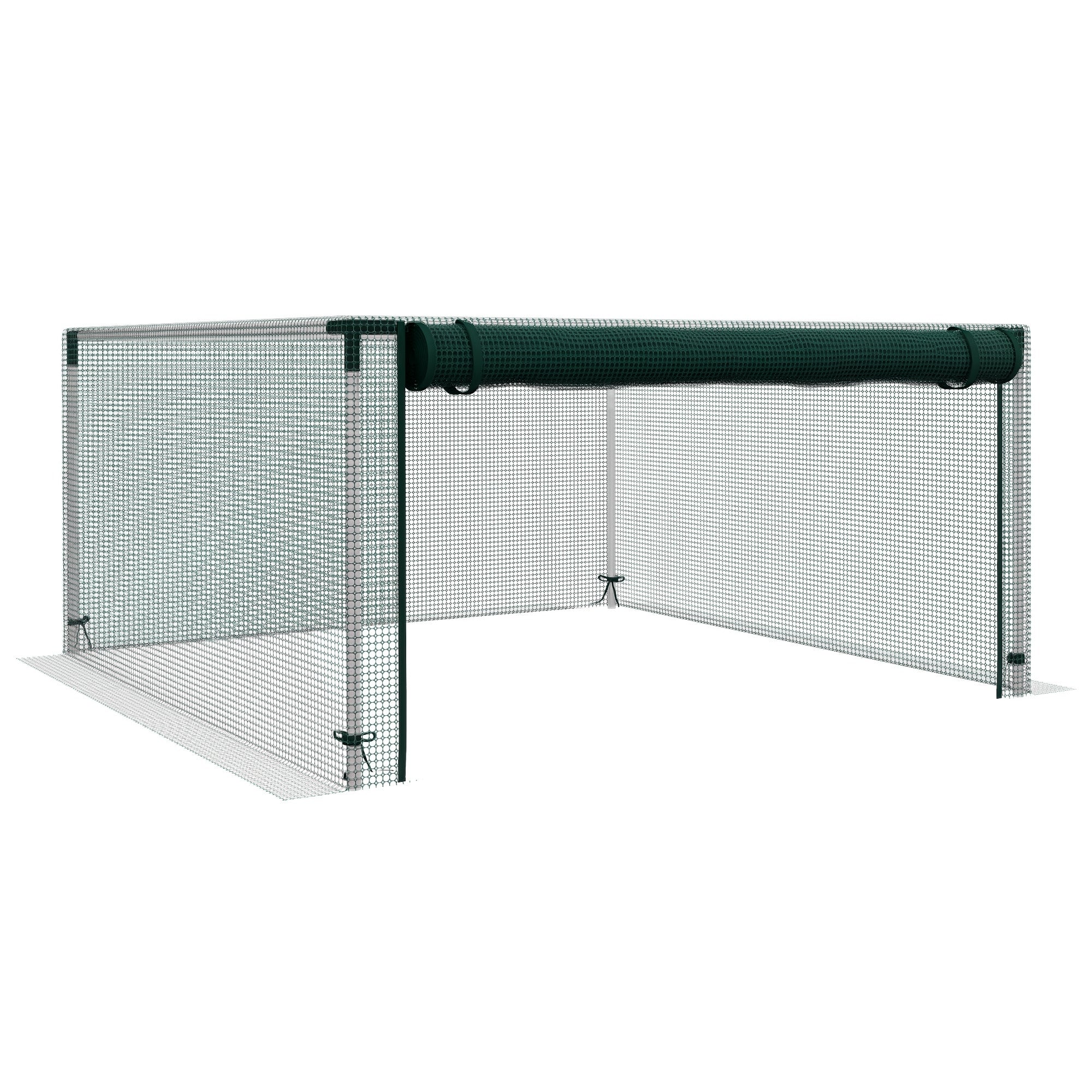1.25 x 1.25 m Garden Net, Plant Protection Tent with Zippered Door, Insect Protection Net, Windproof Vegetable Net, Pest Protection Net for Garden, Balcony, Steel, Green