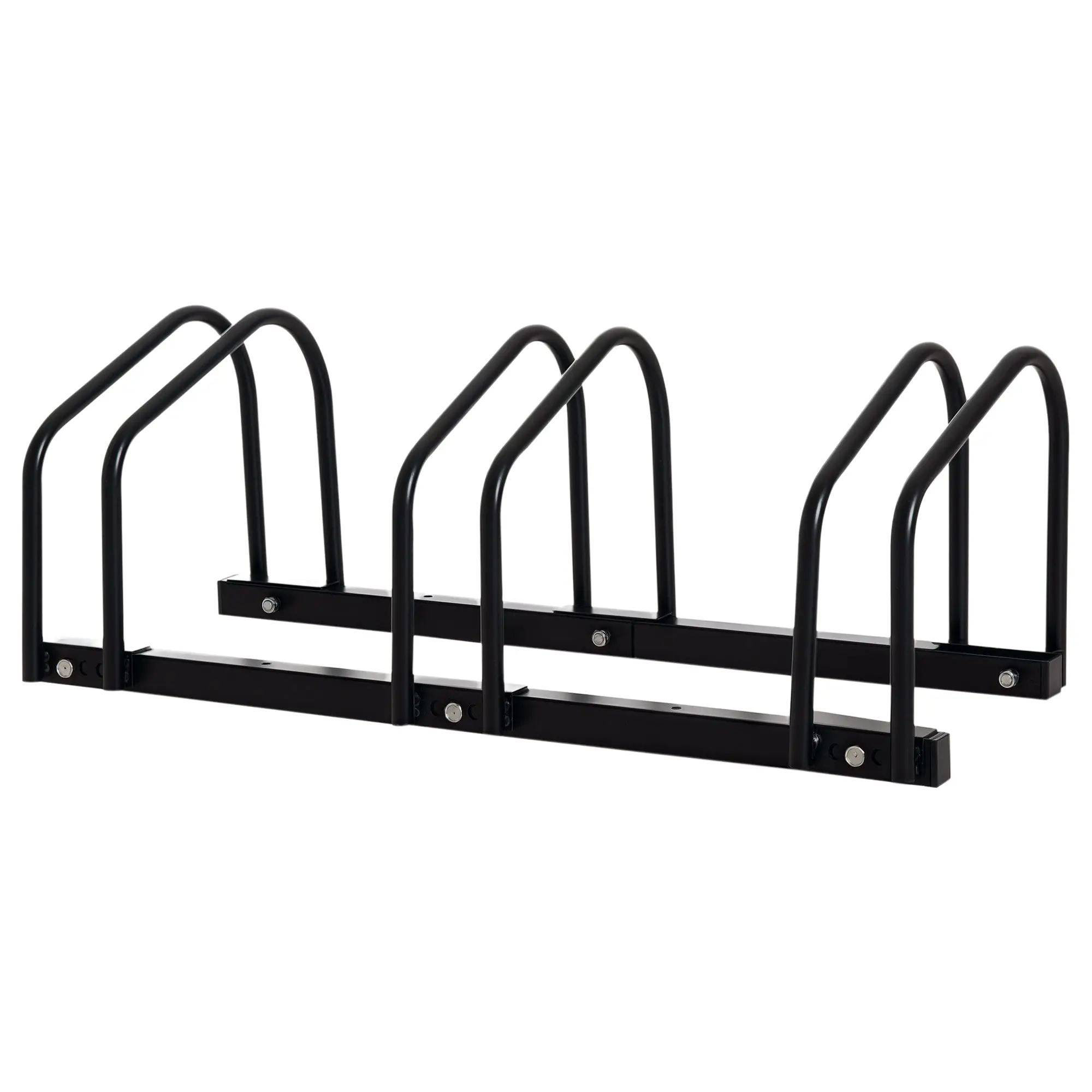 Bike Parking Rack Steel Stand for Parking Bikes on Ground or Wall Indoor and Outdoor Parking 76x33x27 cm Black