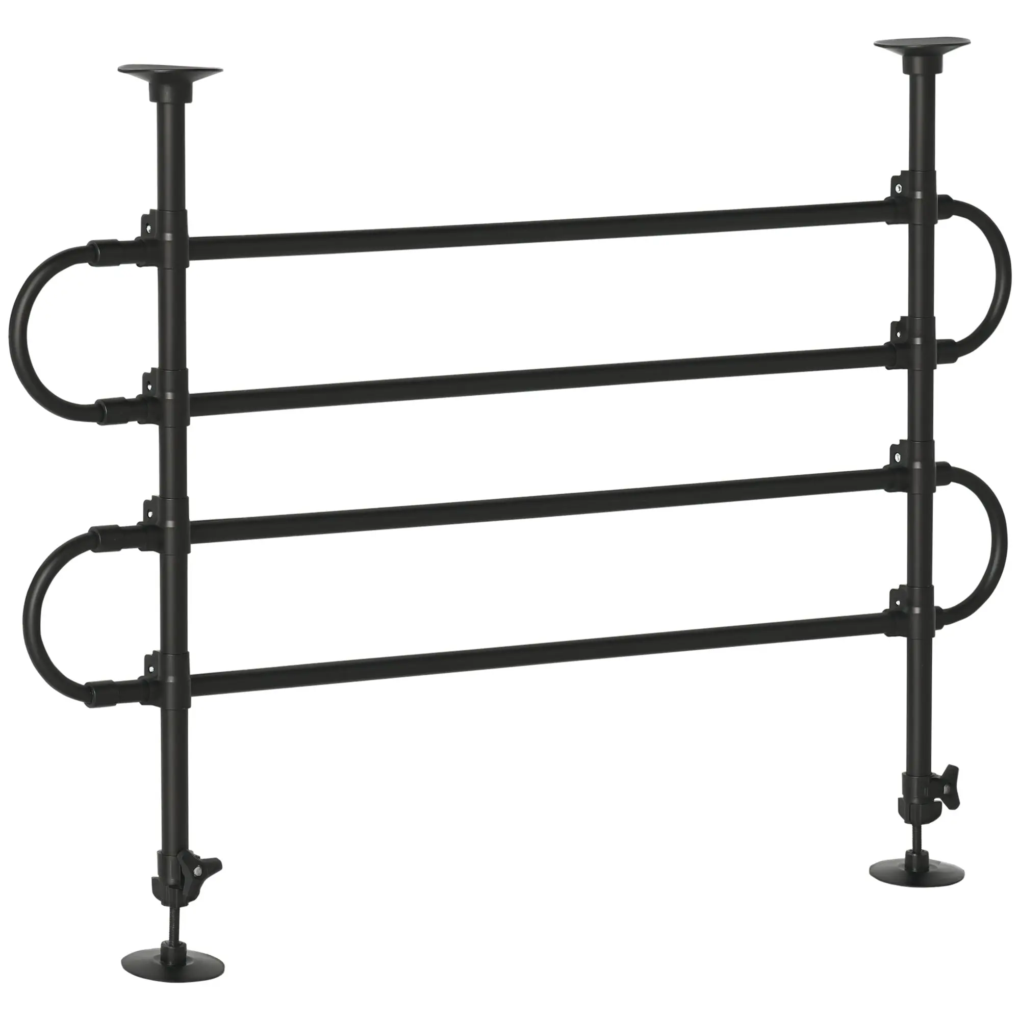 Adjustable Car Divider for Dogs Width and Height 87-135 x 60-105 cm Universal Steel Protection Grille for Car Trunk Luggage Black