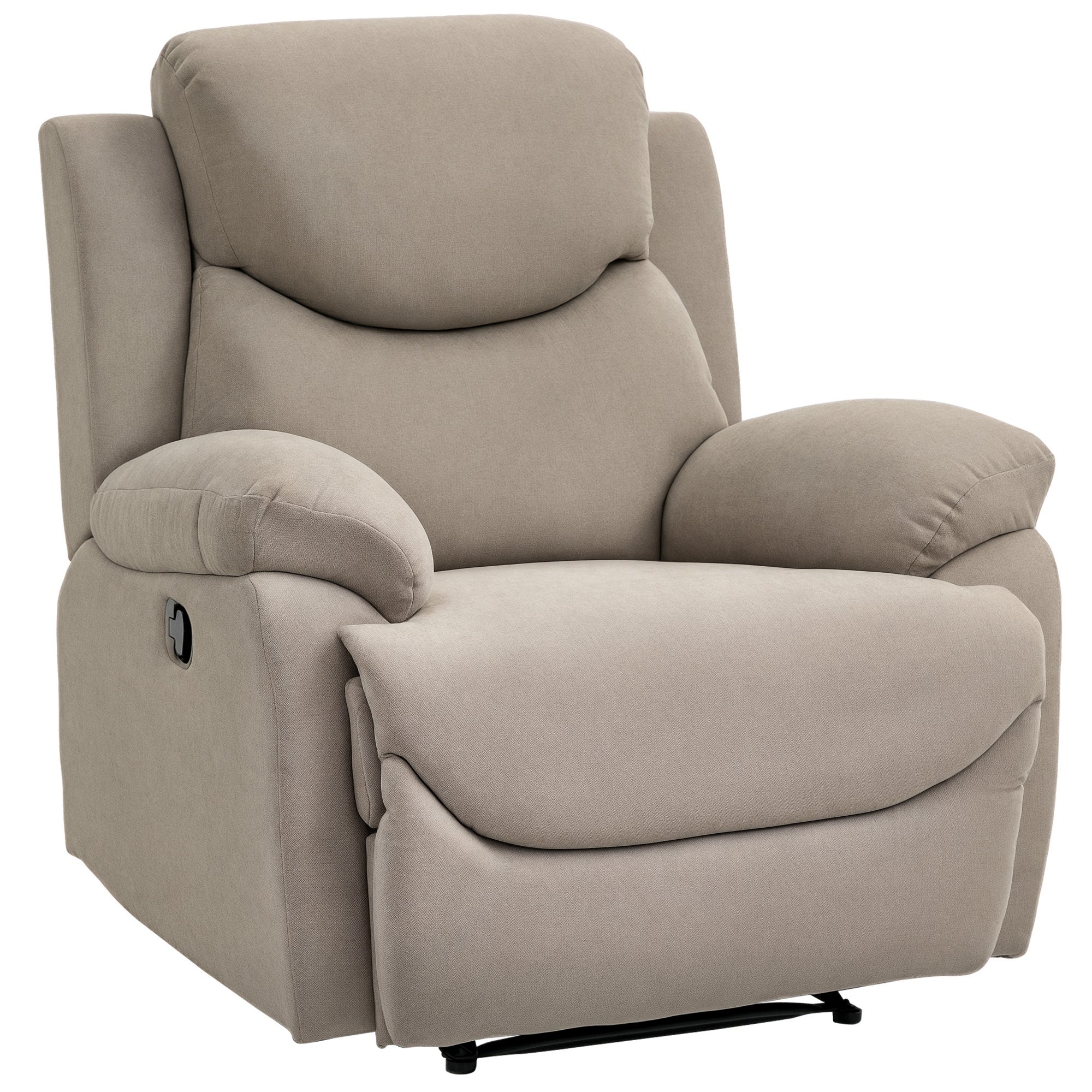Relax Armchair Single Sofa 150° Reclining TV Armchair Recliner TV Chair with Sleeper Function for Living Room Linen Beige 93 x 88 x 102 cm