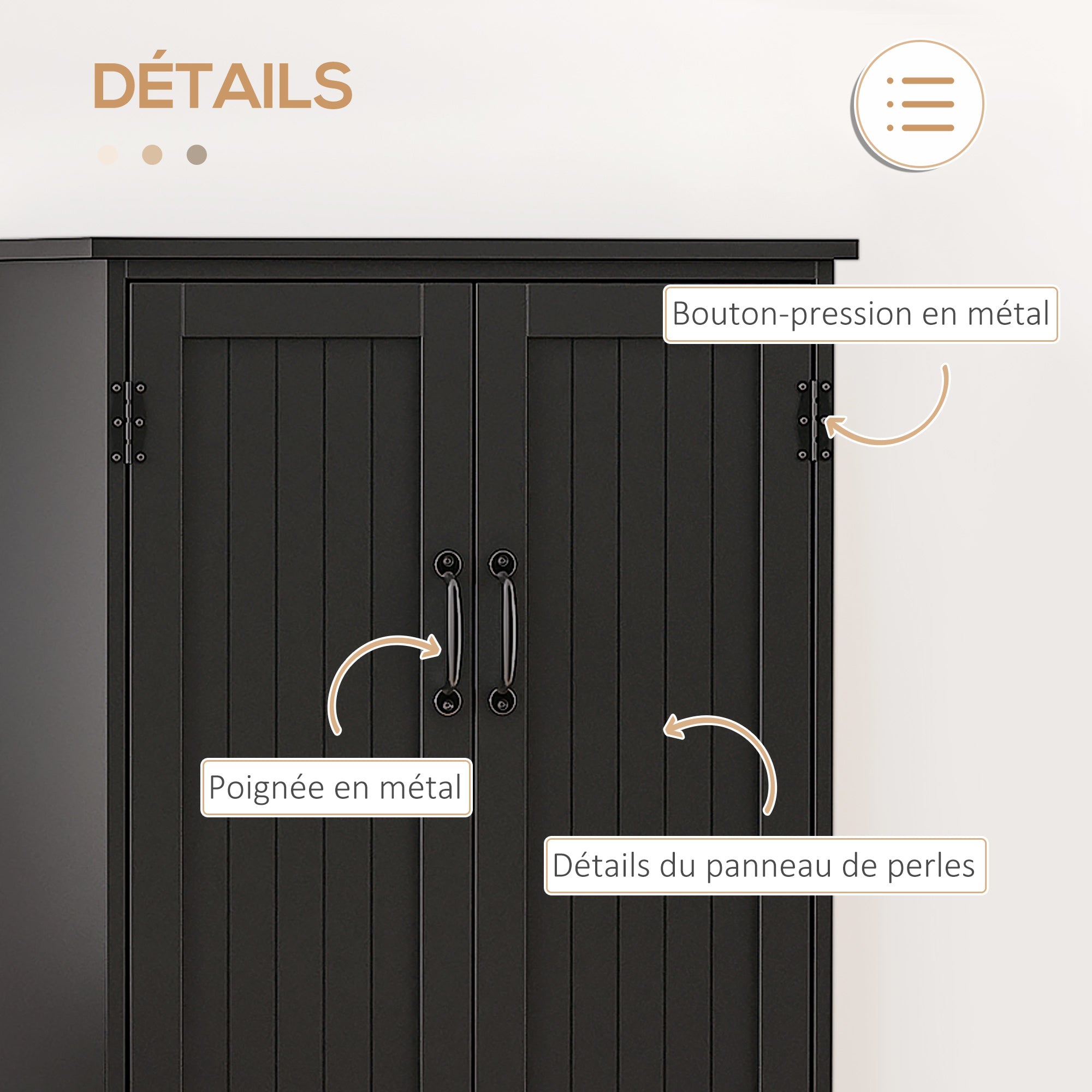 Buffet de Cuisine Contemporain HOMCOM avec Rangement Multi-Usage - 2 Meubles de Rangement et 3 Étagères en Panneaux de Particules MDF Noir