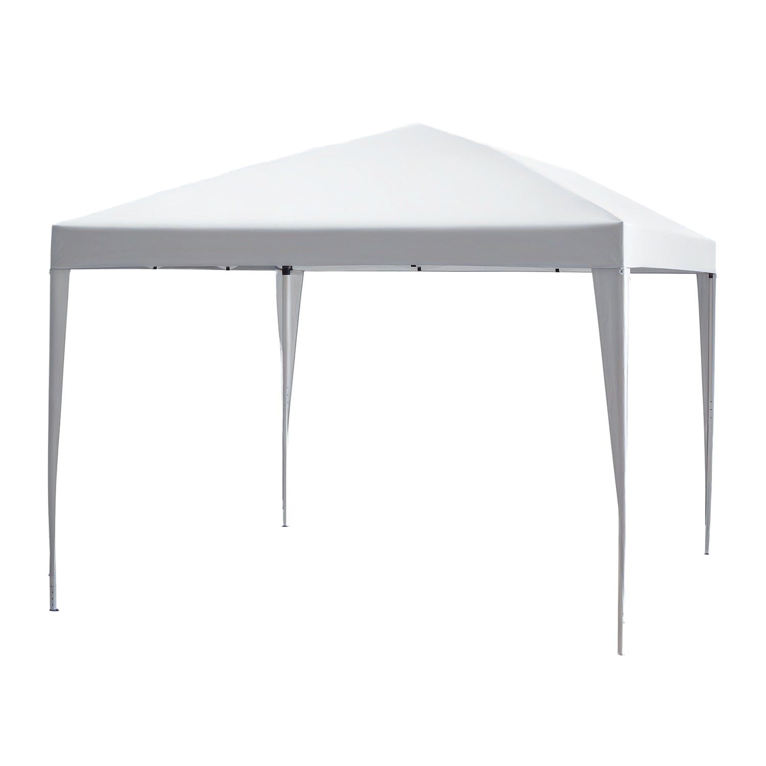 Outsunny approx. 3x3m Pop Up Gazebo with Adjustable Height, Folding Garden Party Tent with UV-Resistant Canopy & Carry Bag, White