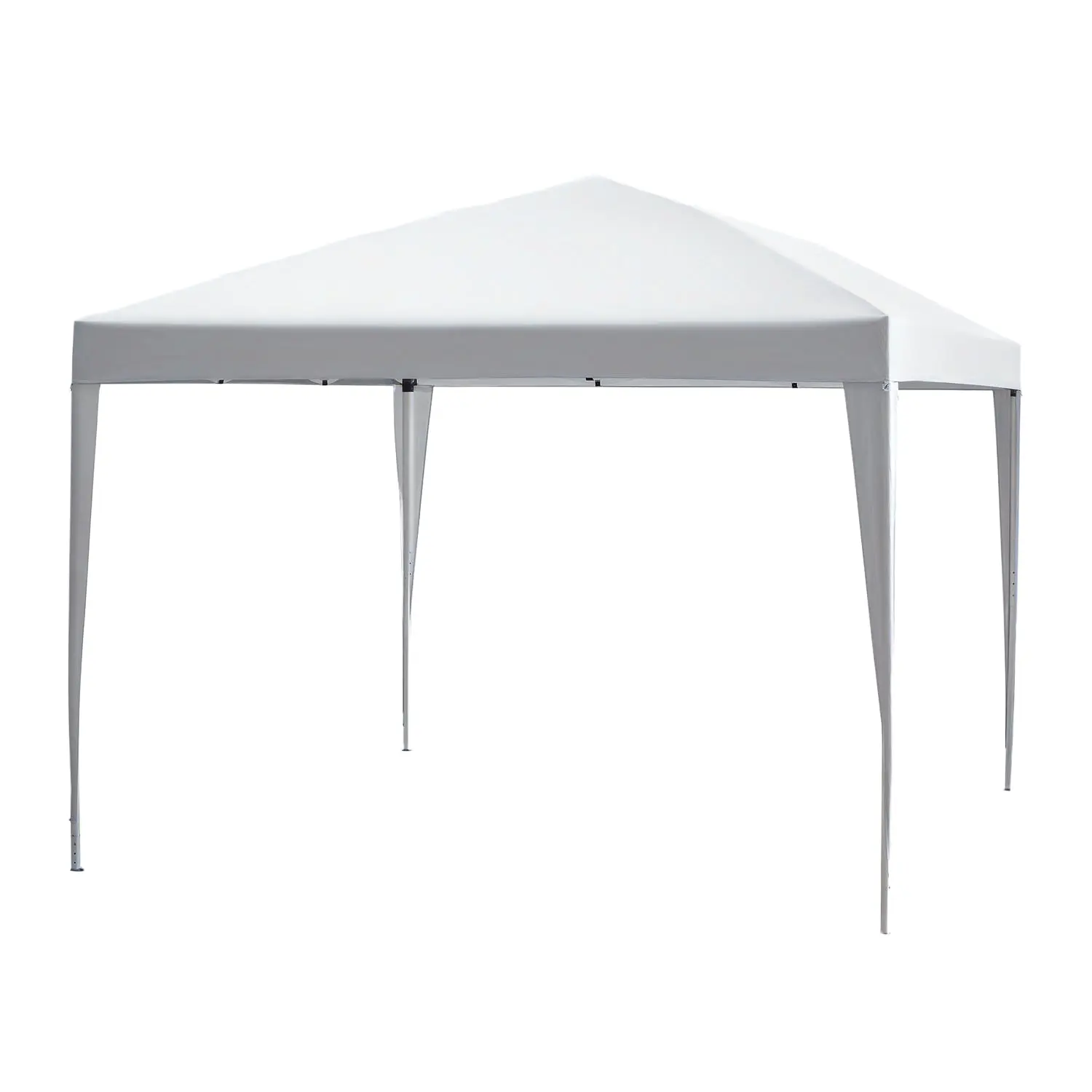 Outsunny approx. 3x3m Pop Up Gazebo with Adjustable Height, Folding Garden Party Tent with UV-Resistant Canopy & Carry Bag, White