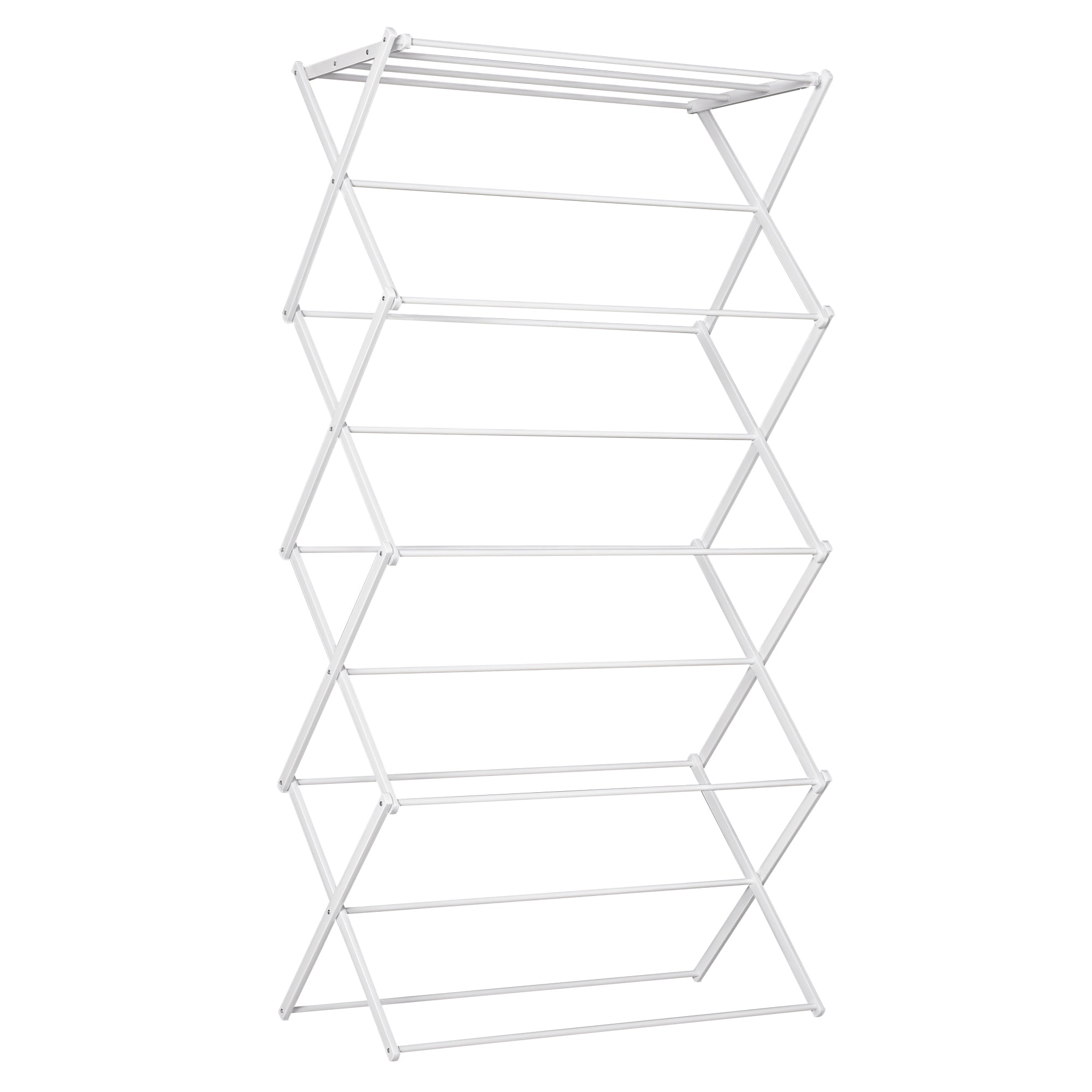 HOMCOM Zusammenklappbarer Wäschetrockner 8-Tier Trockner Turmwäsche Trockner Wäschetrockner Metall Plastik Weiß 74 x 35 x 144 cm