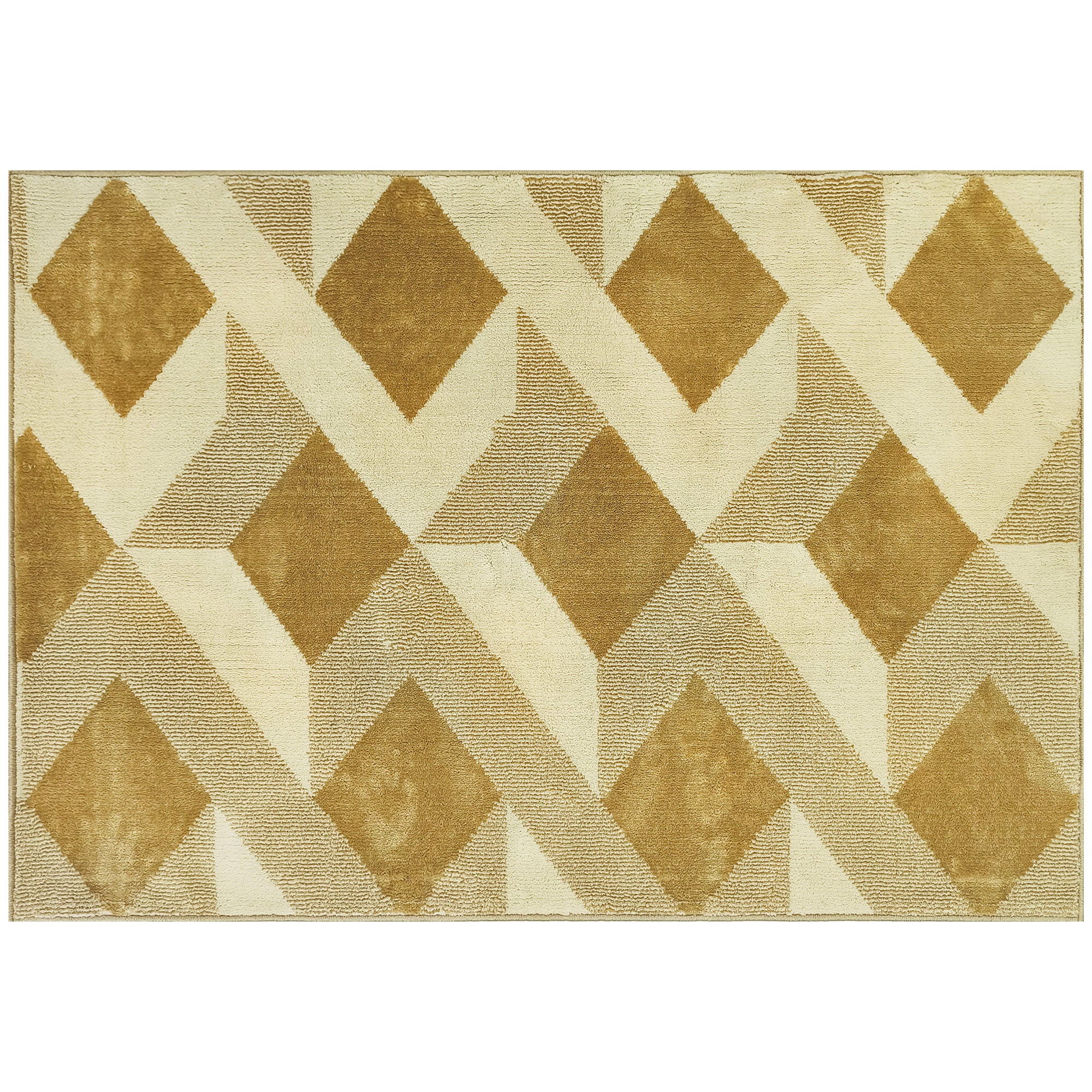 HOMCOM Koberec do obývacího pokoje 230 x 160 cm s nízkým vlasem, pratelný, hypoalergenní, pro obývací pokoj, ložnici, kancelář, žlutý