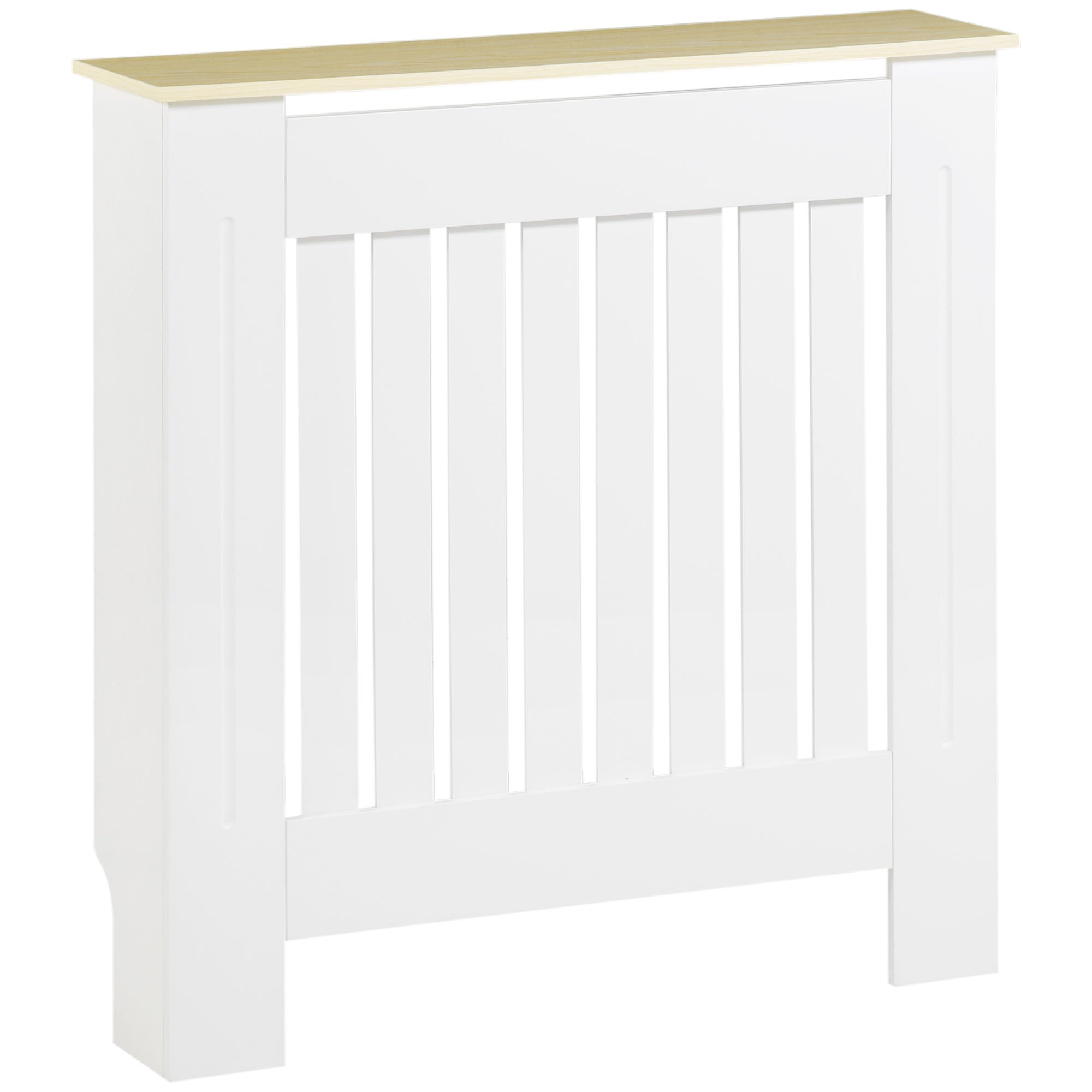HOMCOM Heizkörperverkleidung 78x19x83 cm MDF Heizkörperverkleidung für Wohnzimmer Schlafzimmer Flur Weiß