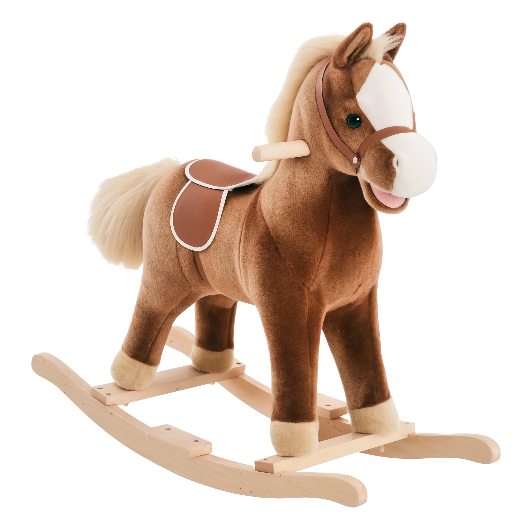 HOMCOM Kamel Mänguasi Beebide Rikka Riided Plush Mänguasi Laste Pruun Kamel L74 x L33 x K62 cm