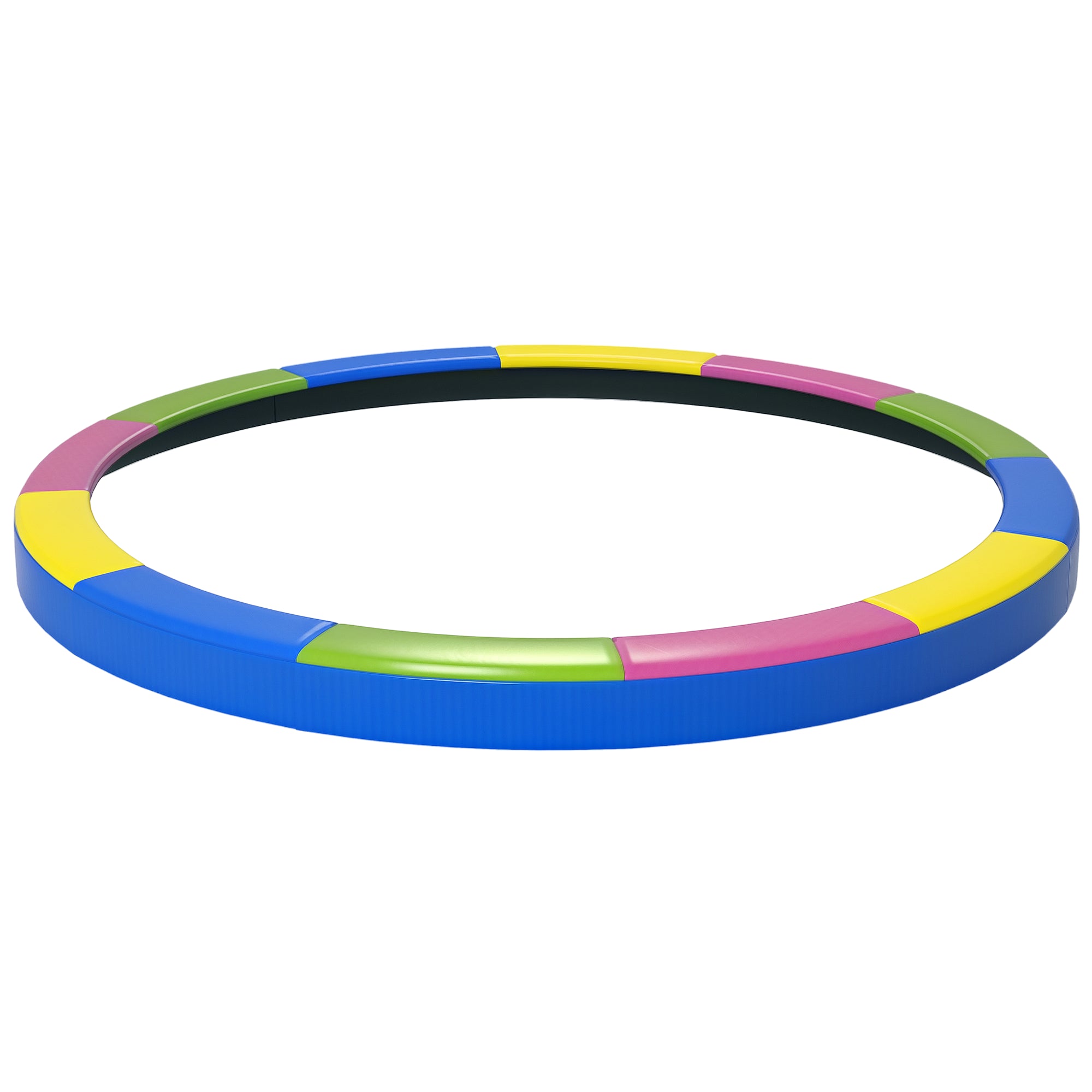 SPORTNOW Fällbar och Bärbar Trampolinen Överdrag Ø366x30 cm, Skydd för Trampolin i Plast, PE och EPE Skum, Flerfärgad
