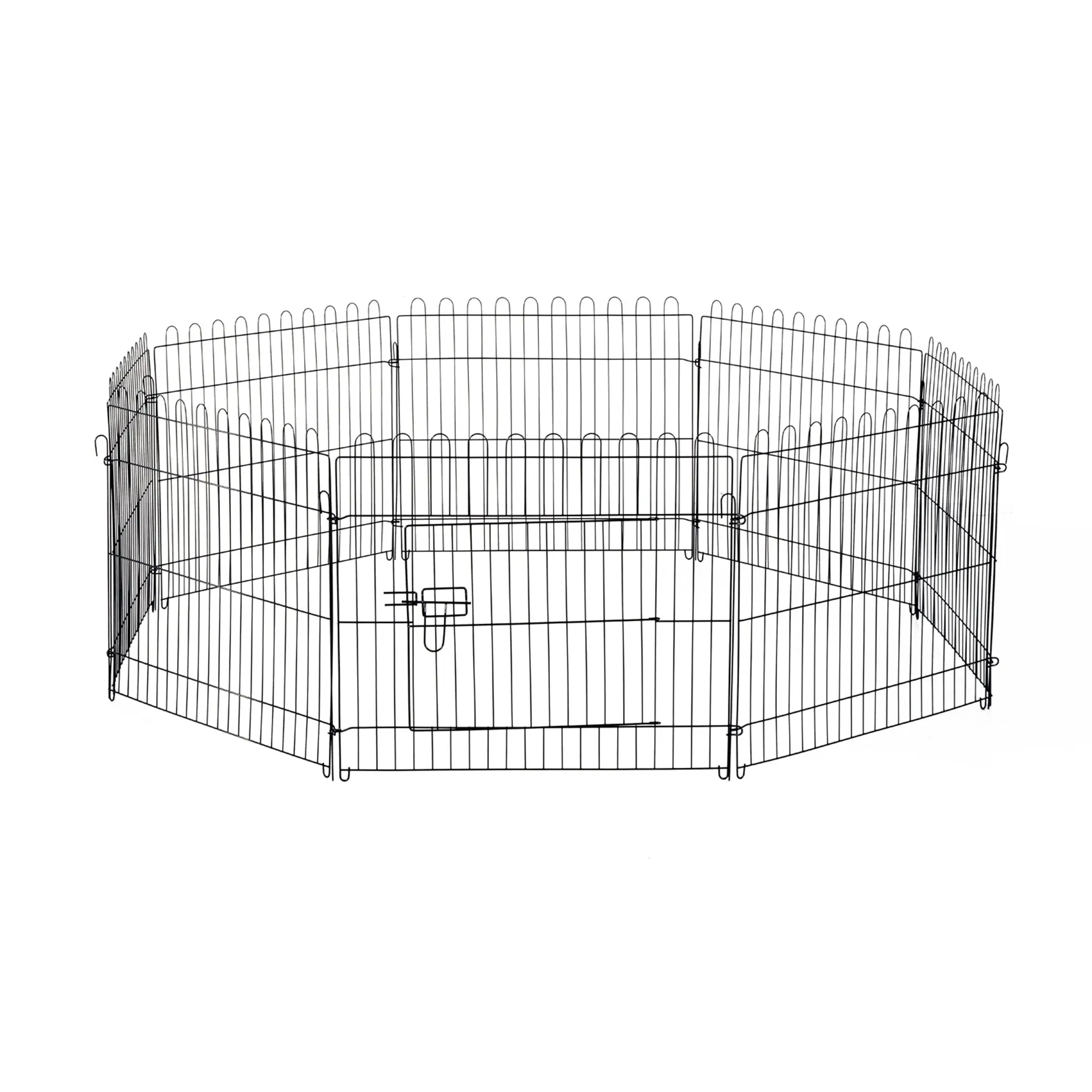 Puppy Playpen, Foldable Metal Dog Playpen with Door, Pet Fence Enclosure for Small Dogs & Puppies, Indoor Outdoor Exercise Pen, Customizable Pet Cage