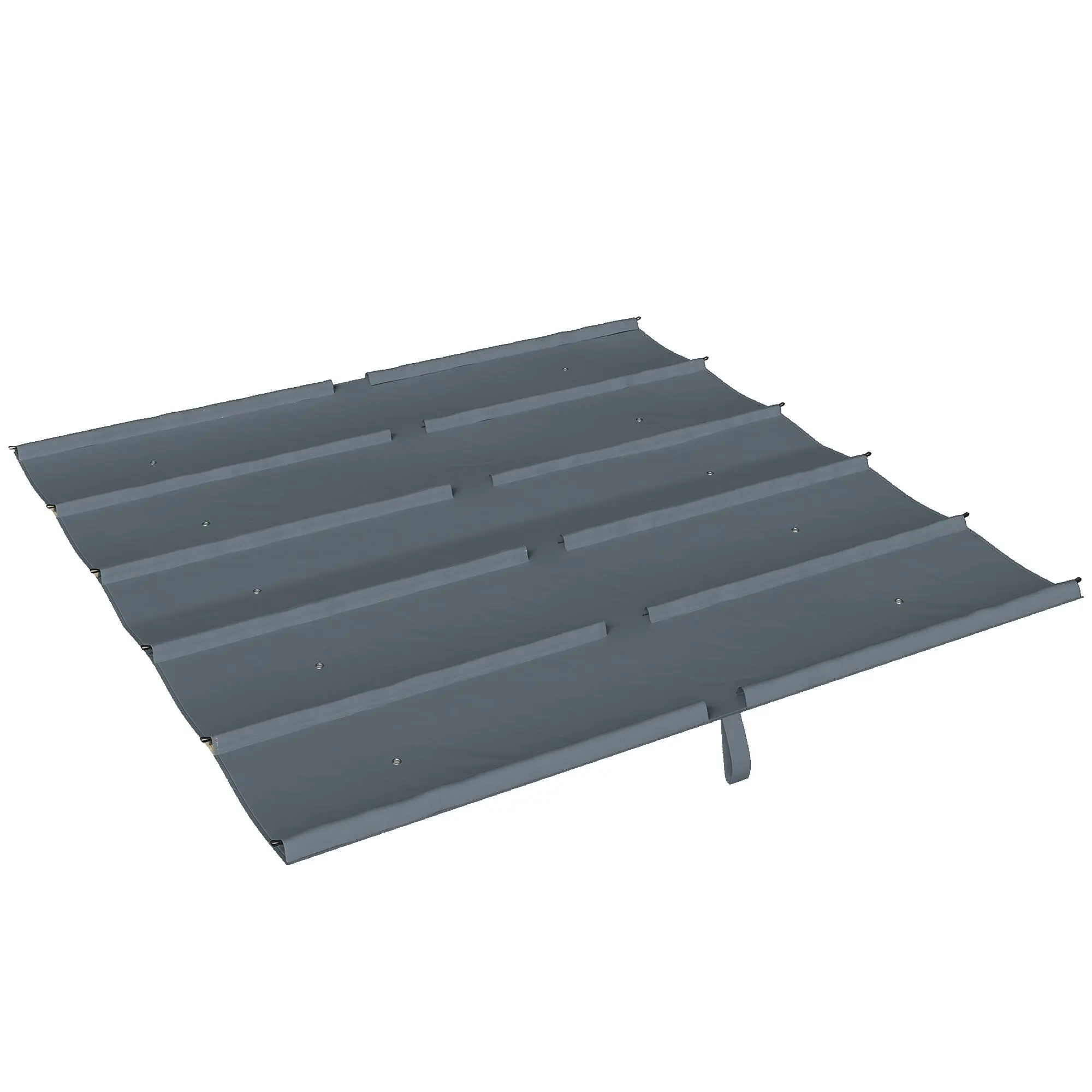 Pergola/Gazebo Canopy with 10 Drainage Holes — Breathable Polyester Replacement Cover Only, 288 x 298 cm (approx. 9.4 x 9.8 ft), UV30+, for 3 x 3 m Garden Pergola, Dark Gray