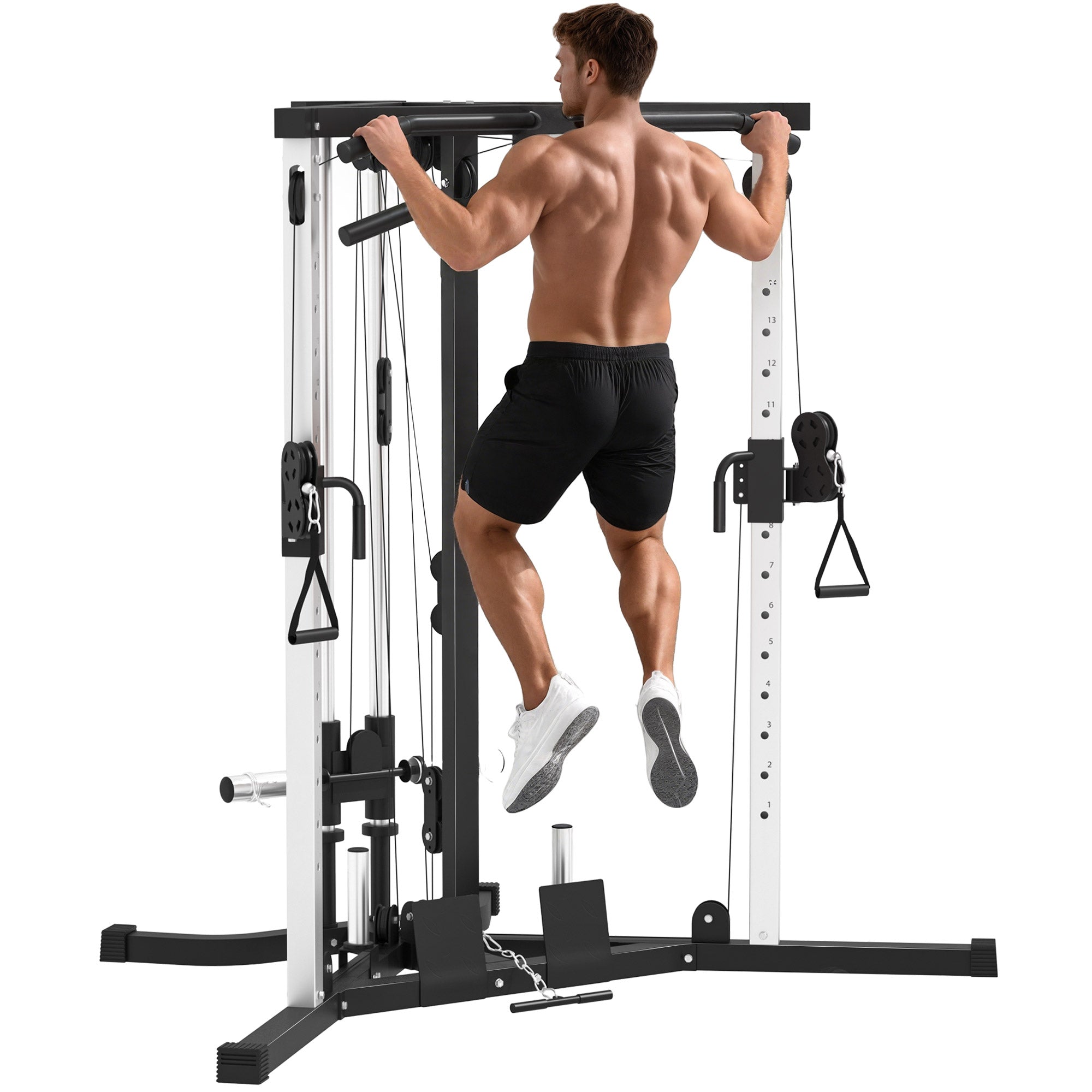 SPORTNOW Multi-Station Muskelaufbau Trainingsmaschine für Fitnessstudio zu Hause, Oberkörpertraining