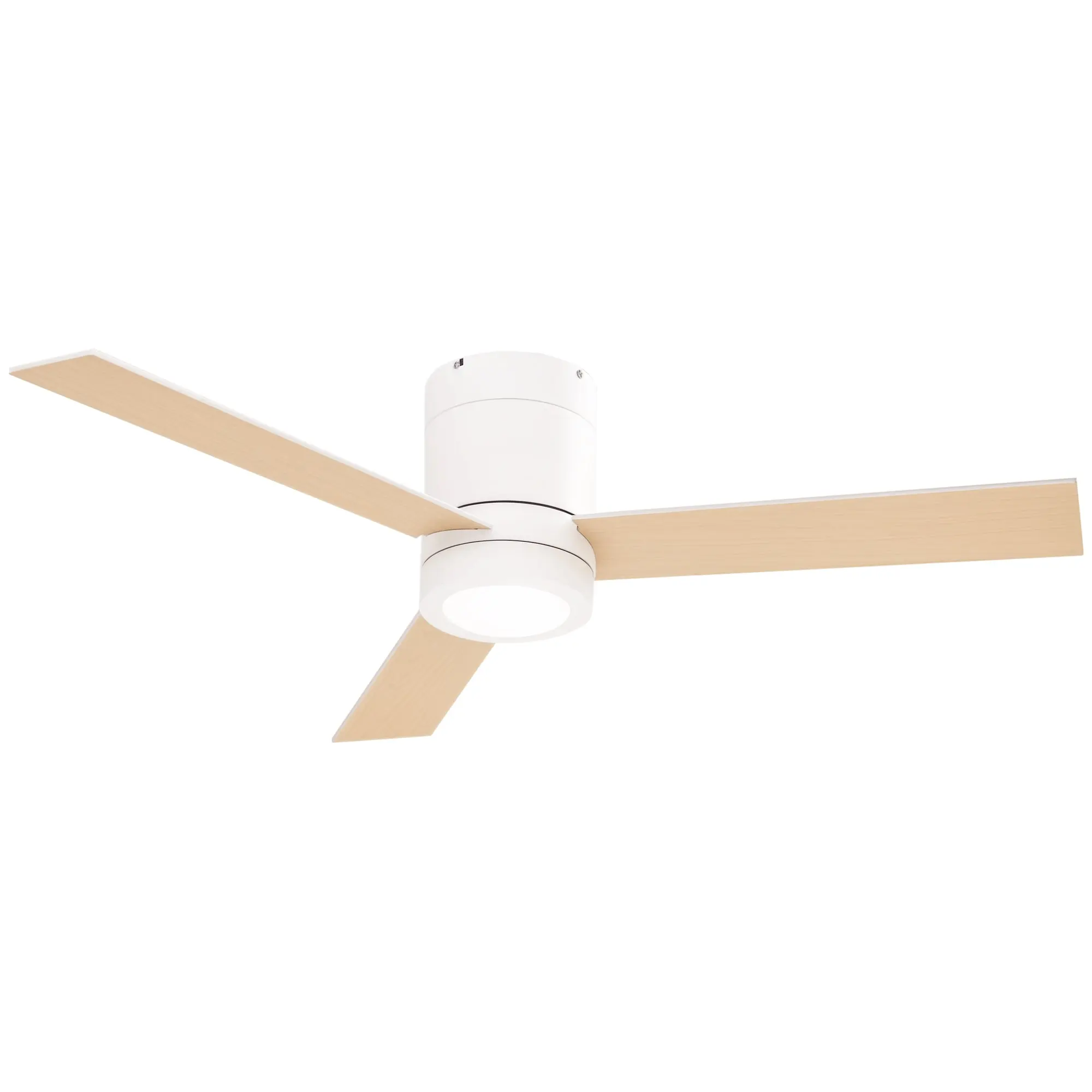 Ceiling Fan with Lighting, Remote Control, 48W Ceiling Light with Fan, 112 cm Quiet Dimmable Ceiling Lamp with Timer, 3 Speeds, for Living, Bedroom, and Dining Room, White