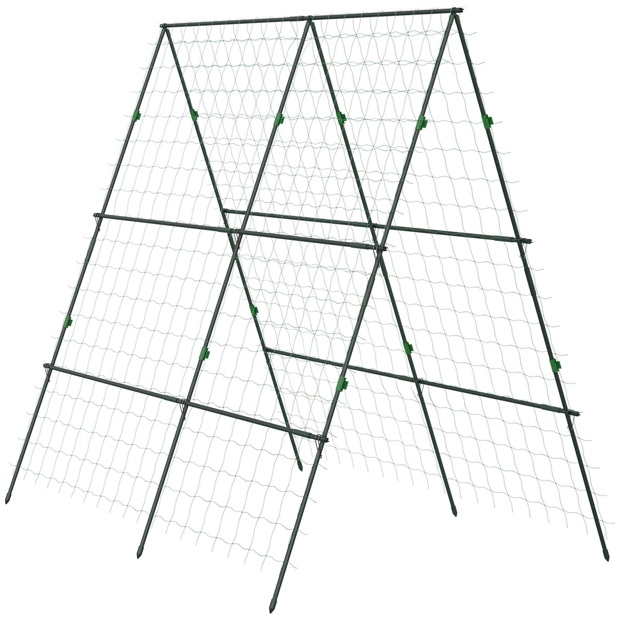 Metal Trellis for Climbing Plants Green, Rust-Free, 180x100x180cm, Arch for Roses, Garden Trellis for Tomatoes, Vegetables, Flowers, Climbing Plants