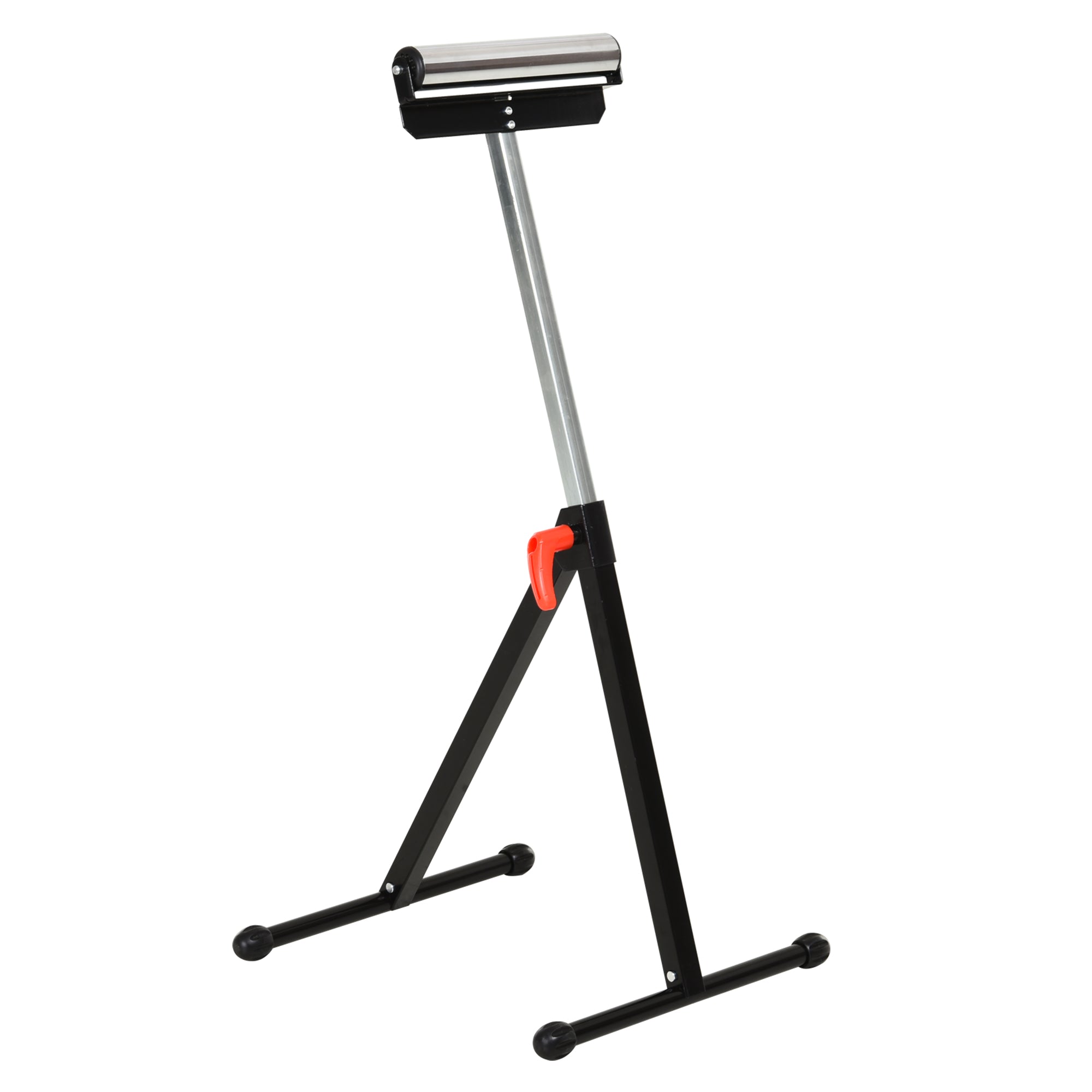 HOMCOM Rullestativ, Rulle Støtte, Højdejusterbart Arbejdsstativ, Rullestativ, Støttestativ, op til 90 kg, Metal, Sort, 44 x 50 x 68-110 cm