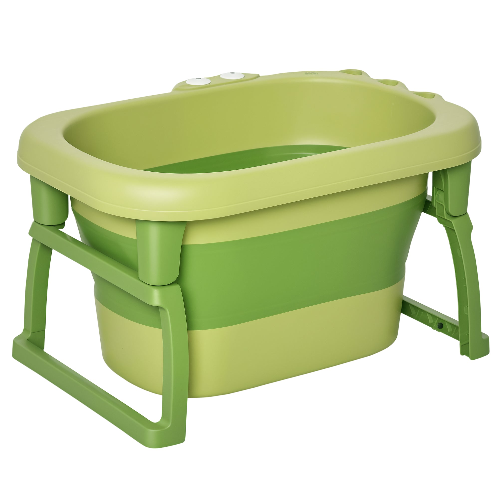 HOMCOM Kokkuvolditav Beebivann 0-6 Aastat, Mahutavus 105L, 75.3x55.4x43 cm, Portatiivne Laste Vann Non-Slip Jalgadega ja Tühjendusaugu Koormus 50 kg
