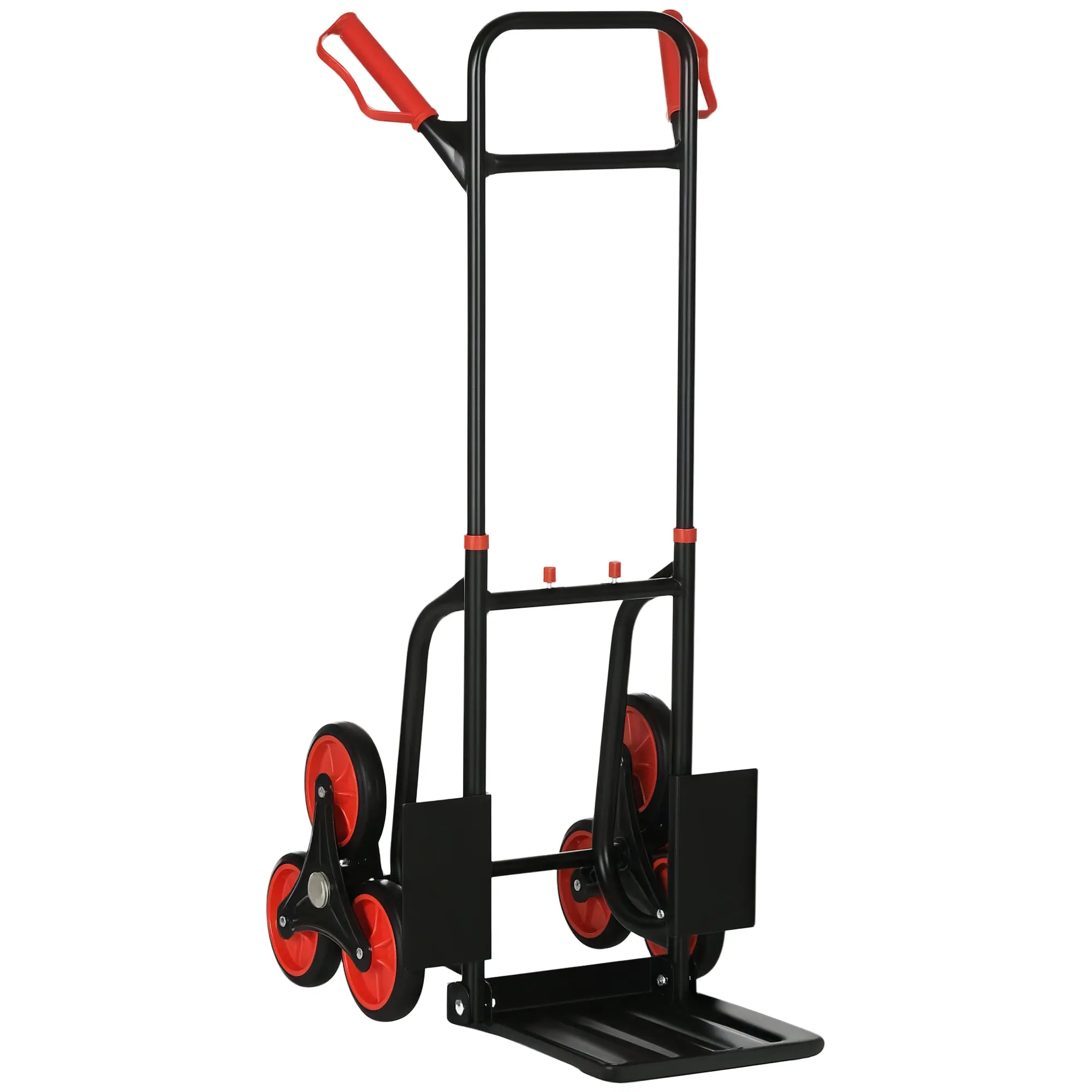 Stair Climber 120 kg Hand Truck Transport Cart Height Adjustable Handle Folding Steel 45 x 60 x 109 cm