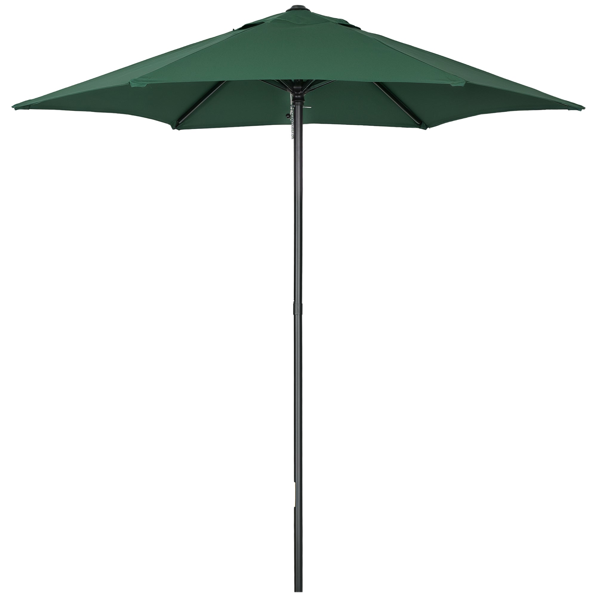 Umbrella ?196 cm, hexagonal balcony umbrella beach umbrella windproof stable market umbrella crank umbrella sun protection for beach balcony garden, Green