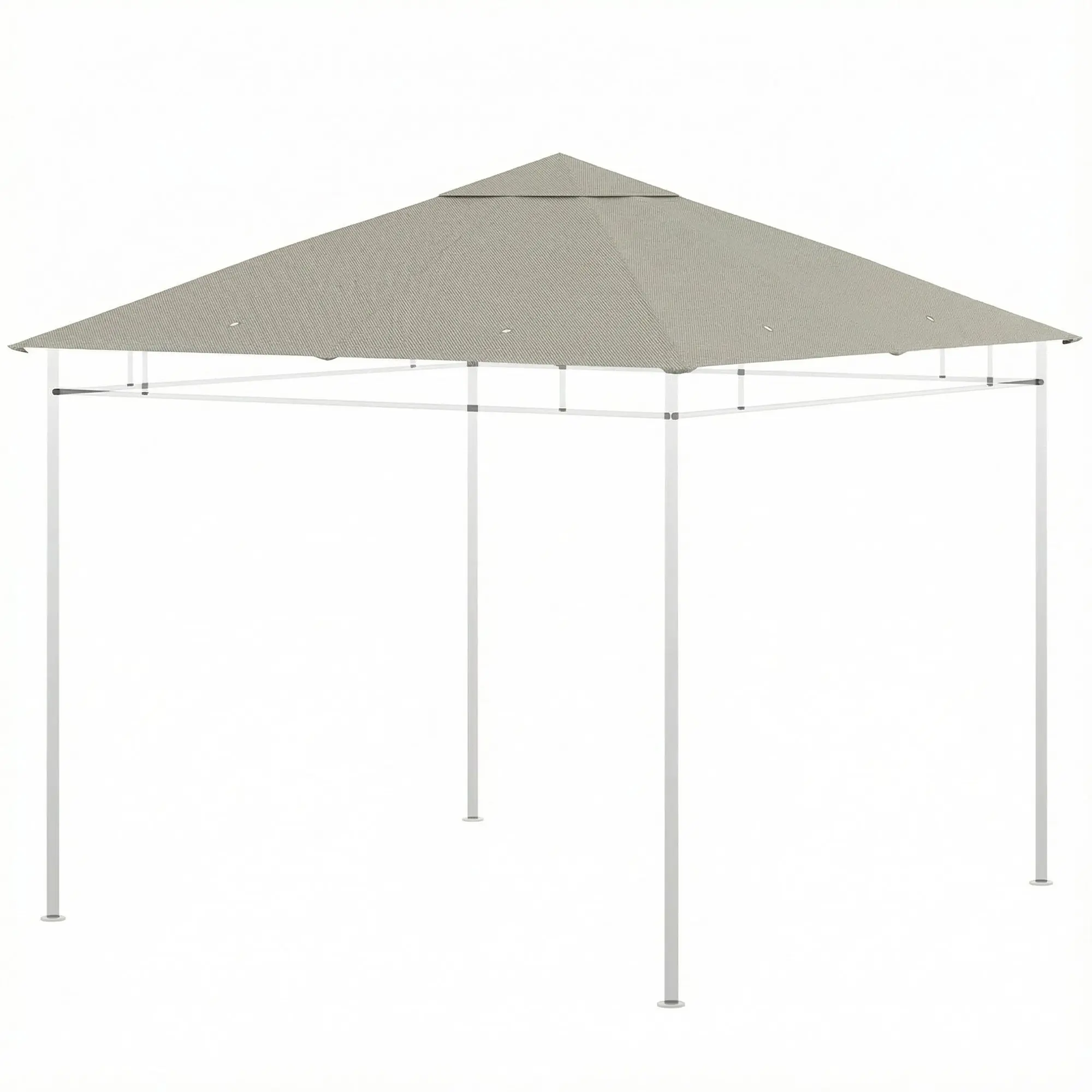 Replacement Gazebo Canopy 10 x 10 ft, High-Density 180 g/m² Polyester, UV-Resistant - Gray