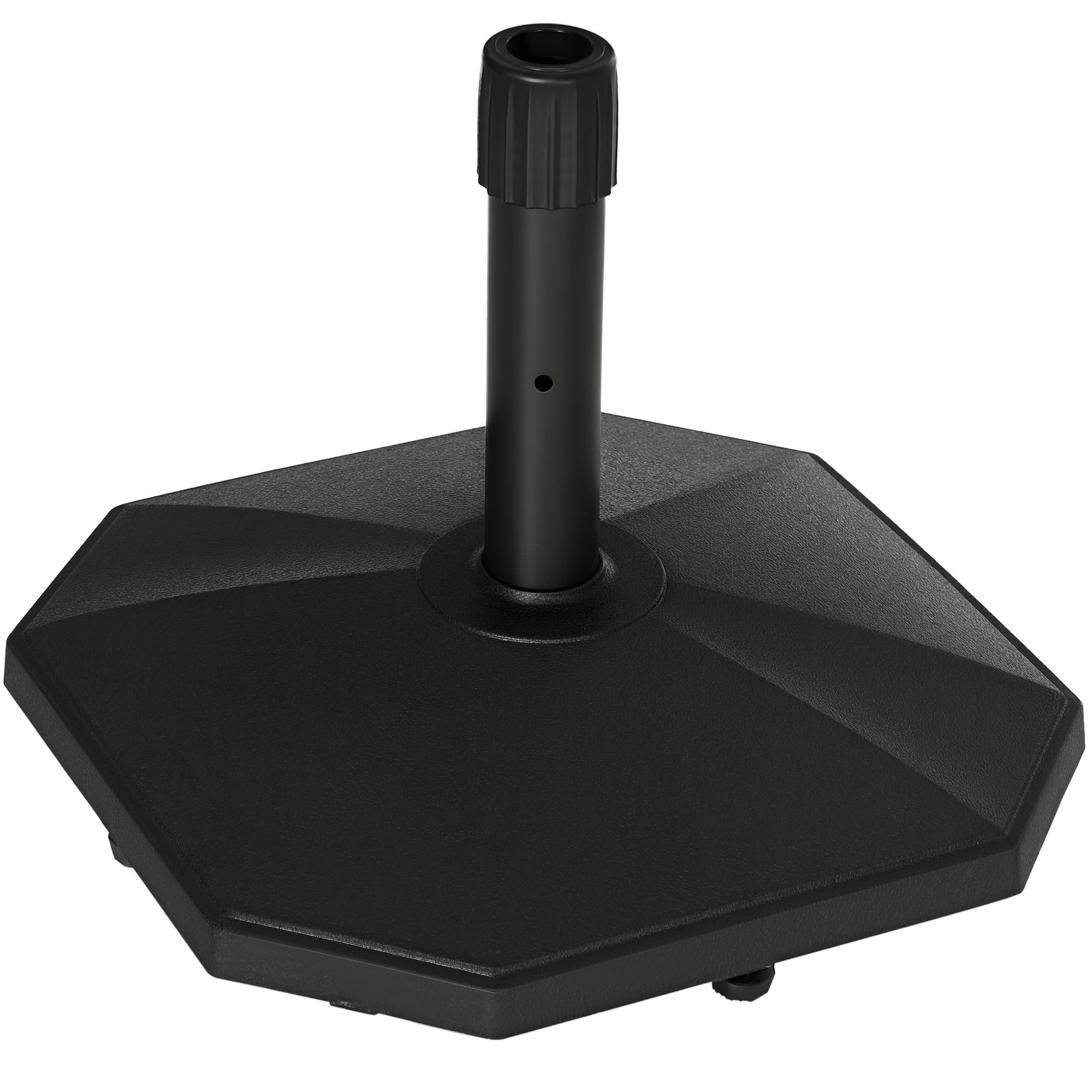 Umbrella Stand 18 kg Umbrella Base for Mast Diameter ? 34/38/48 mm, Umbrella Stand for Garden, Balcony, Cement Filling, Black