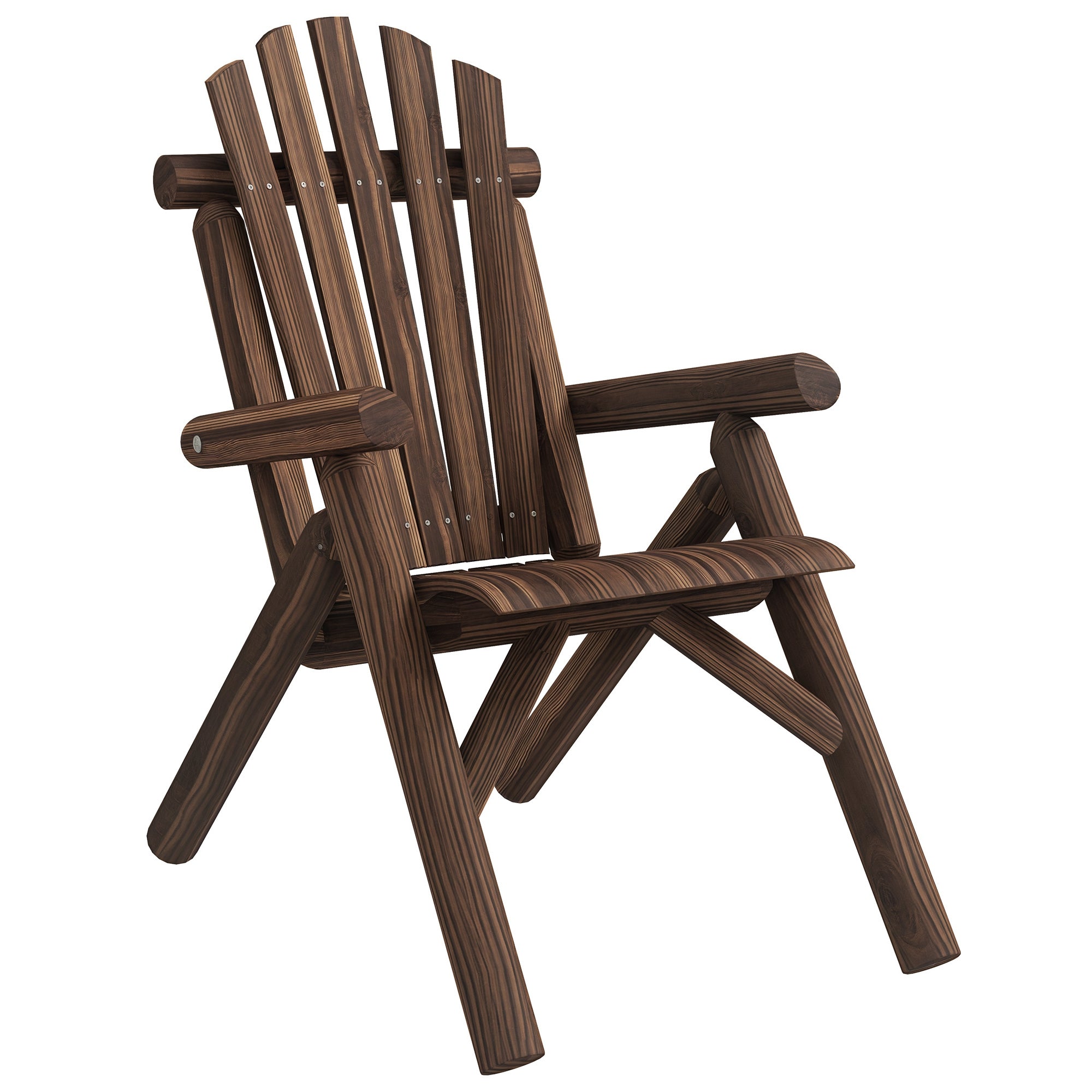 Adirondack Chair Weatherproof Adirondack Chair made of Wood Outdoor Garden Chair with High Backrest and Armrests Balcony Chair Garden Seat for Garden, Terrace Balcony 83 x 68 x 101 cm Charcoal