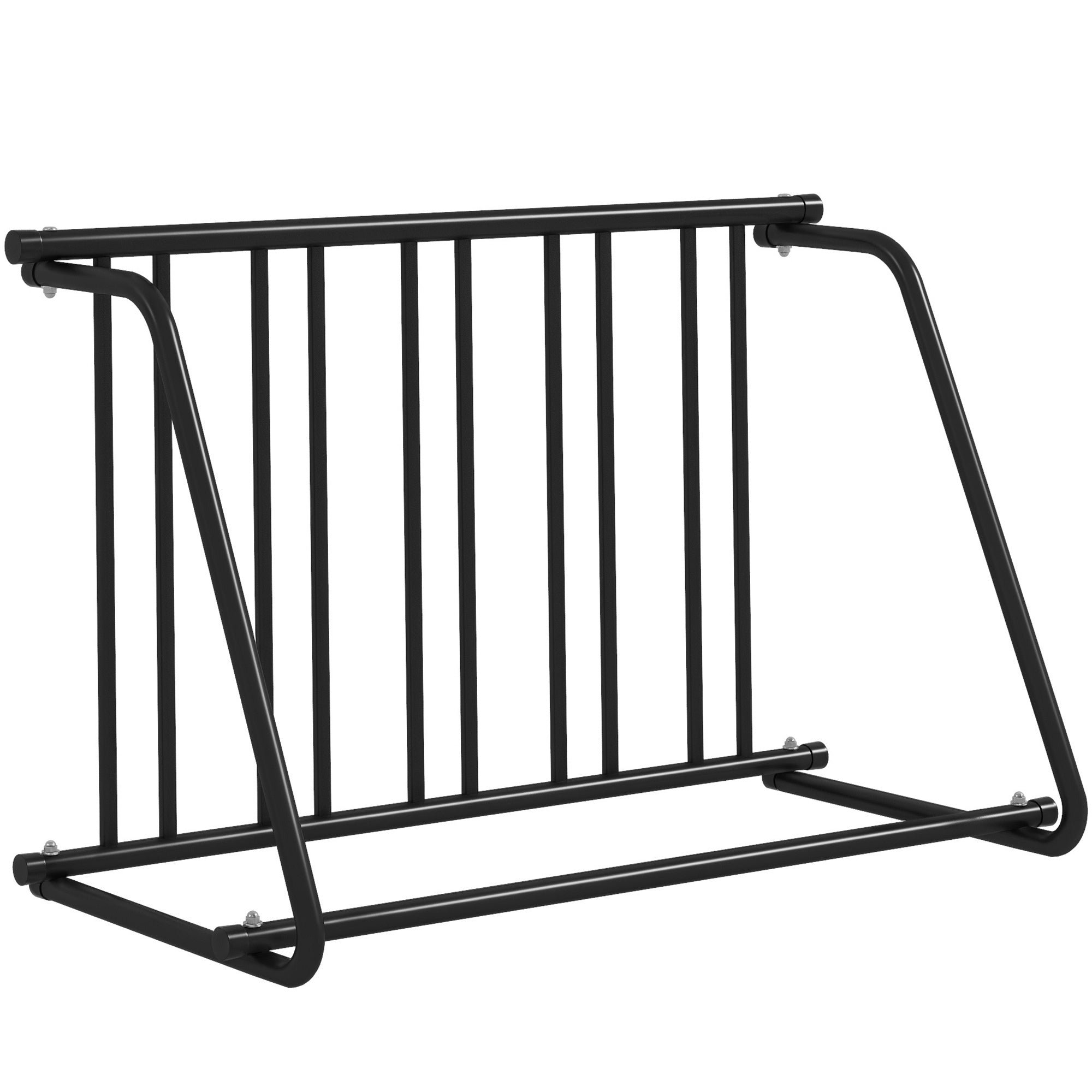 DURHAND Velosipēdu Stends Vairākiem Velosipēdiem, Laika Apstākļiem Izturīgs Līdz 3 Velosipēdiem, Tērauds 114 x 58 x 75 cm, Melns
