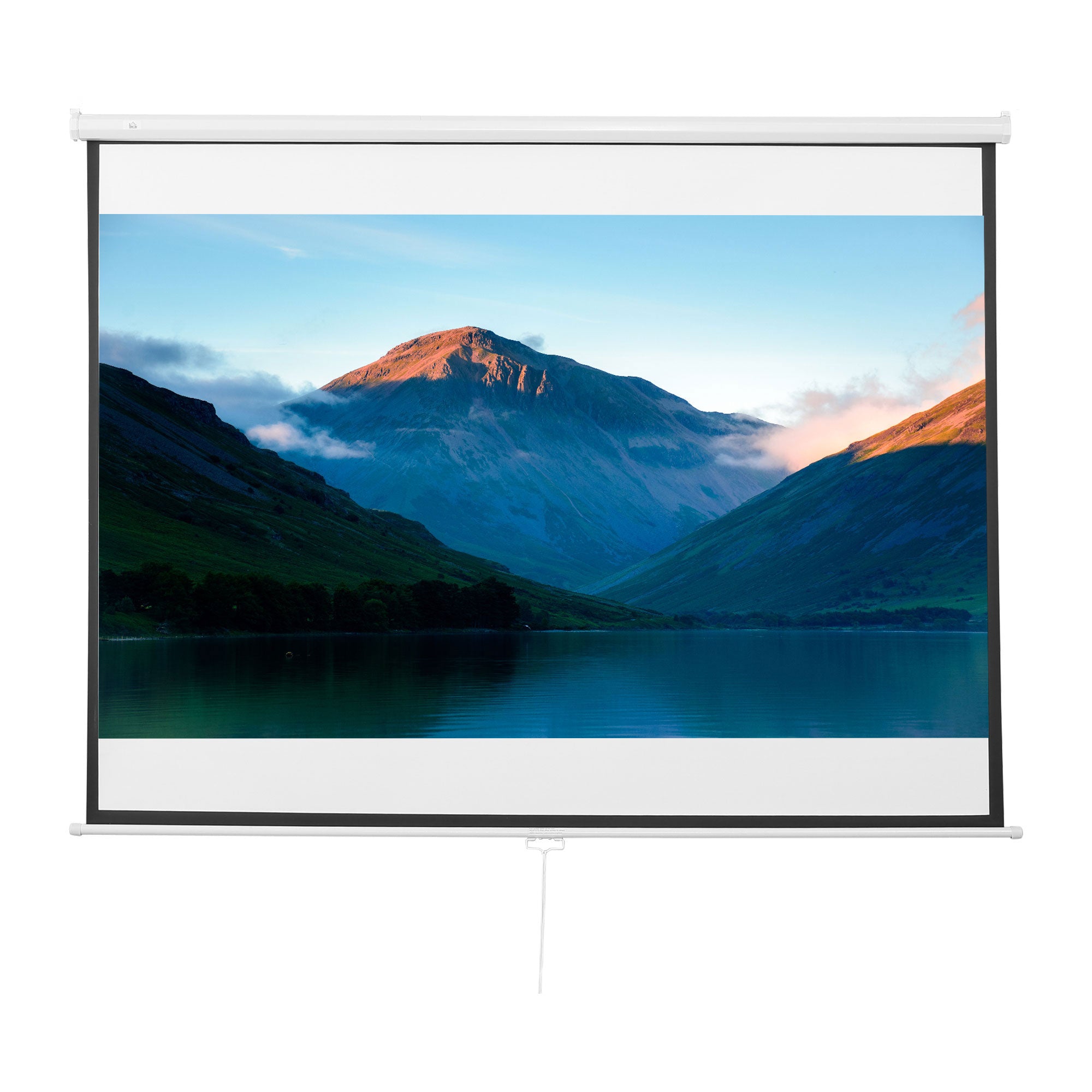 HOMCOM 100" 4:3 Podesivi Projektorski Ekran, Platneni i Metalni Projekcijski Ekran, 203x152 cm, Crna i Bijela