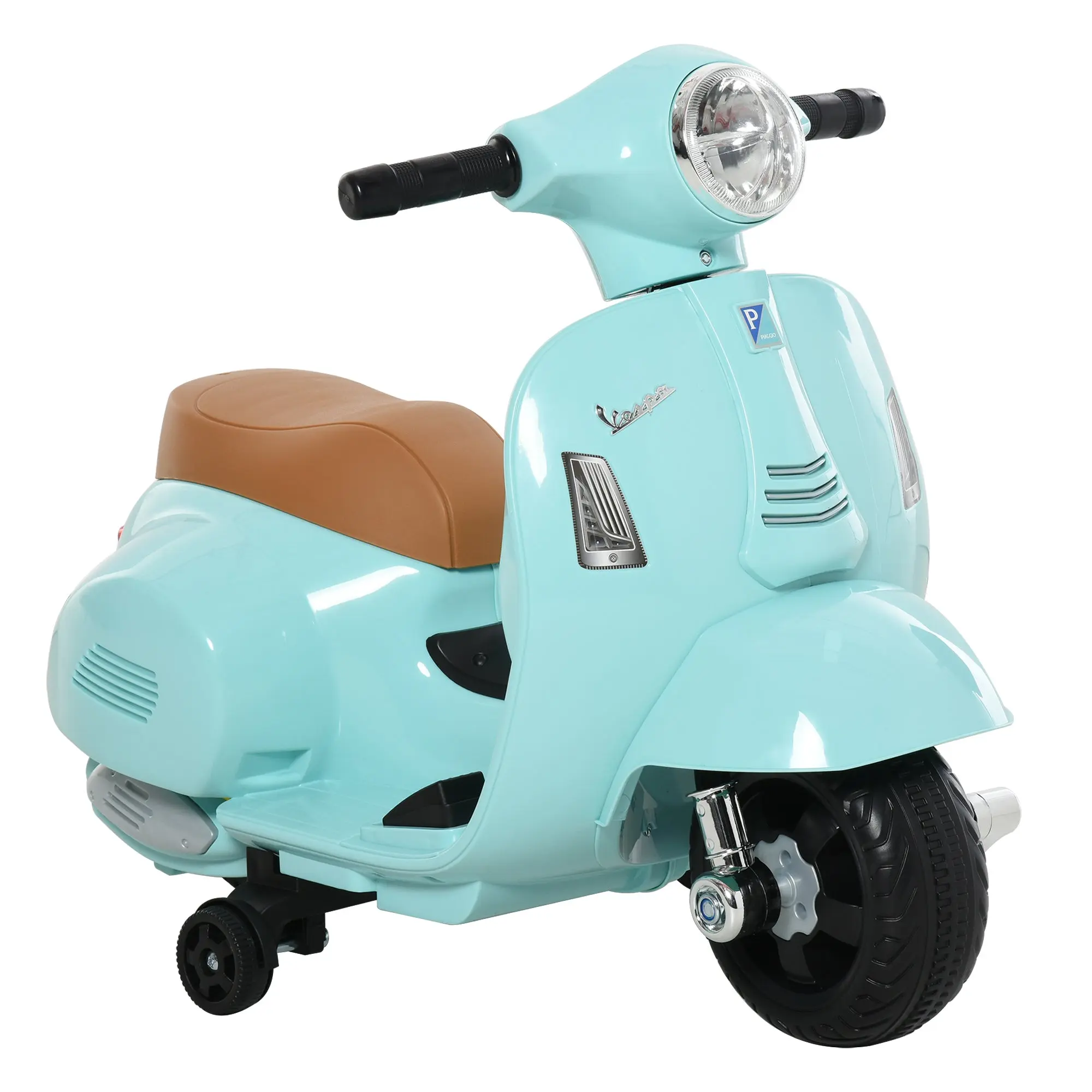 Electric Kids Vespa Motorcycle with LED Light, Sound, Children's Electric Motorcycle for Kids 18-36 Months Green