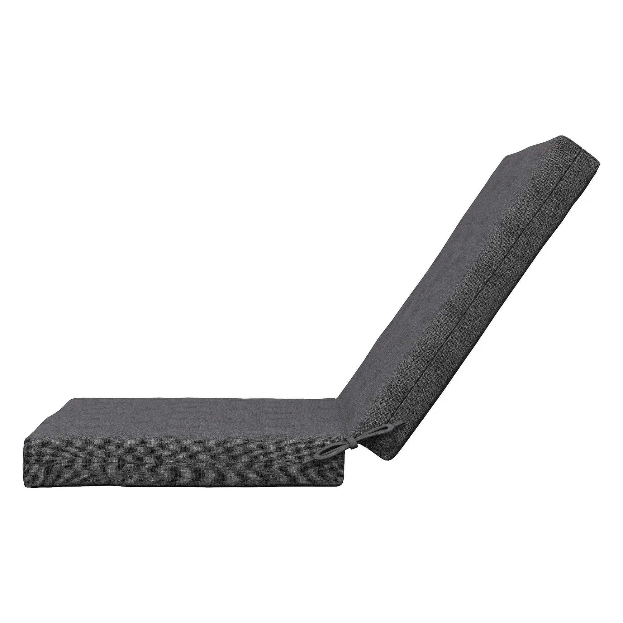 Set of 2 outdoor cushions for chair with backrest, 8 cm padding, dim. 112L x 51W cm, dark grey